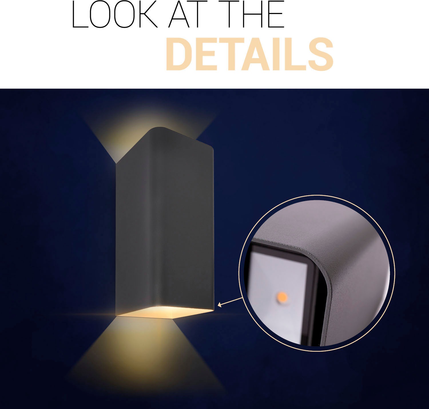 Paco Home Wandleuchte »ELENA« Warmweiß In-& Outdoor Wandleuchte LED  Aussen Garten Lampe 3000 K IP 54 Up Down