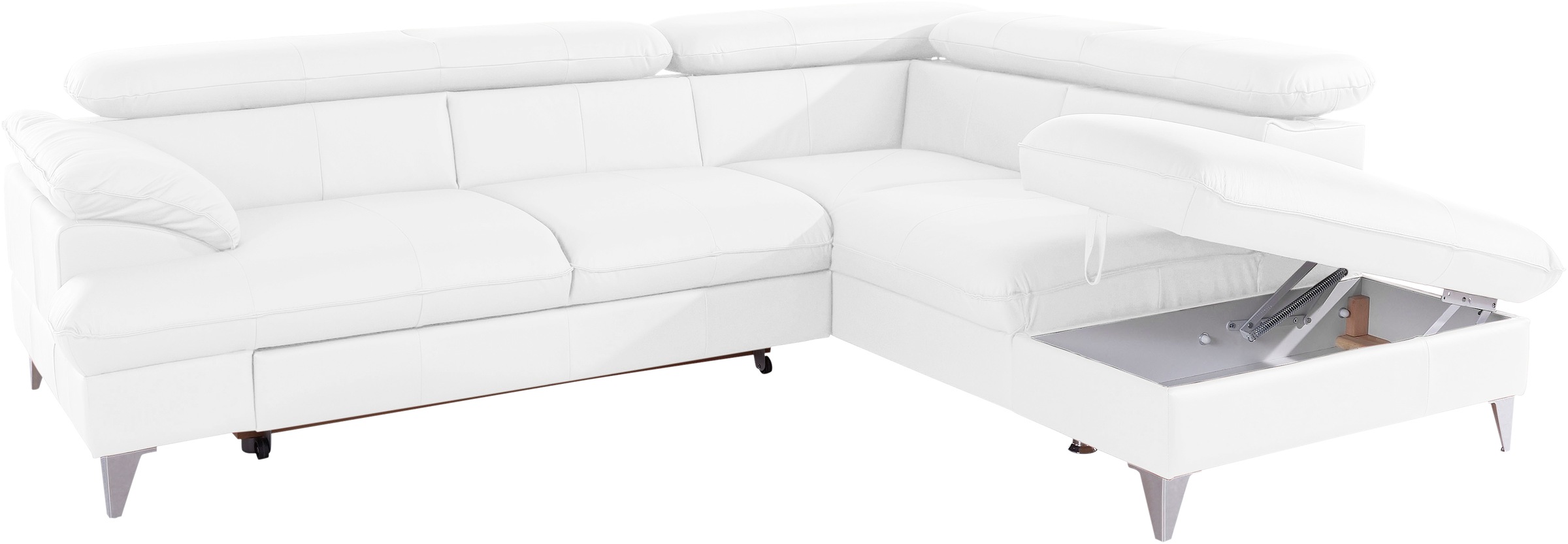 COTTA Ecksofa »Caluso L-Form«, mit Kopfteilverstellung, wahlweise mit Bettfunktion & Bettkasten