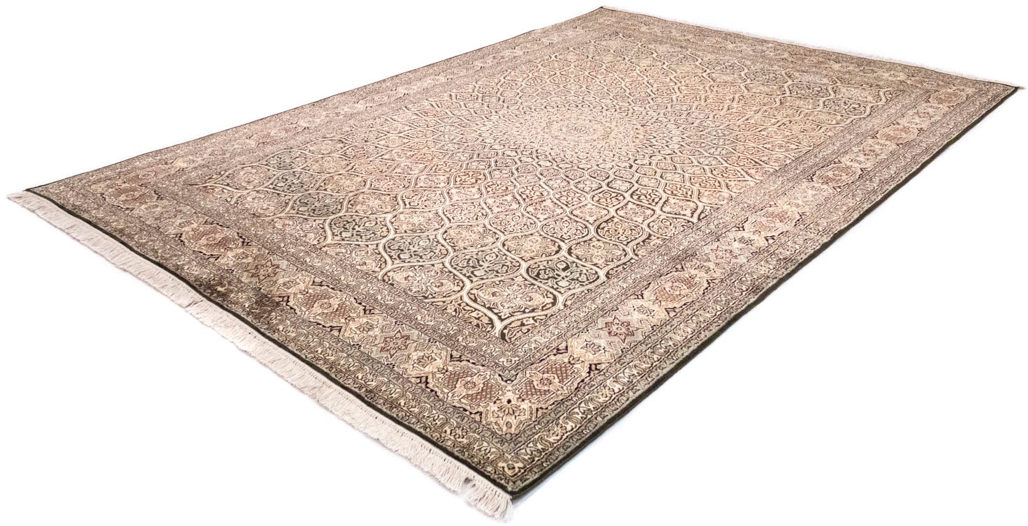 Teppich Seide rechteckig Teppich handgeknüpft schnell morgenland und bestellen bequem »Kaschmir braun«,