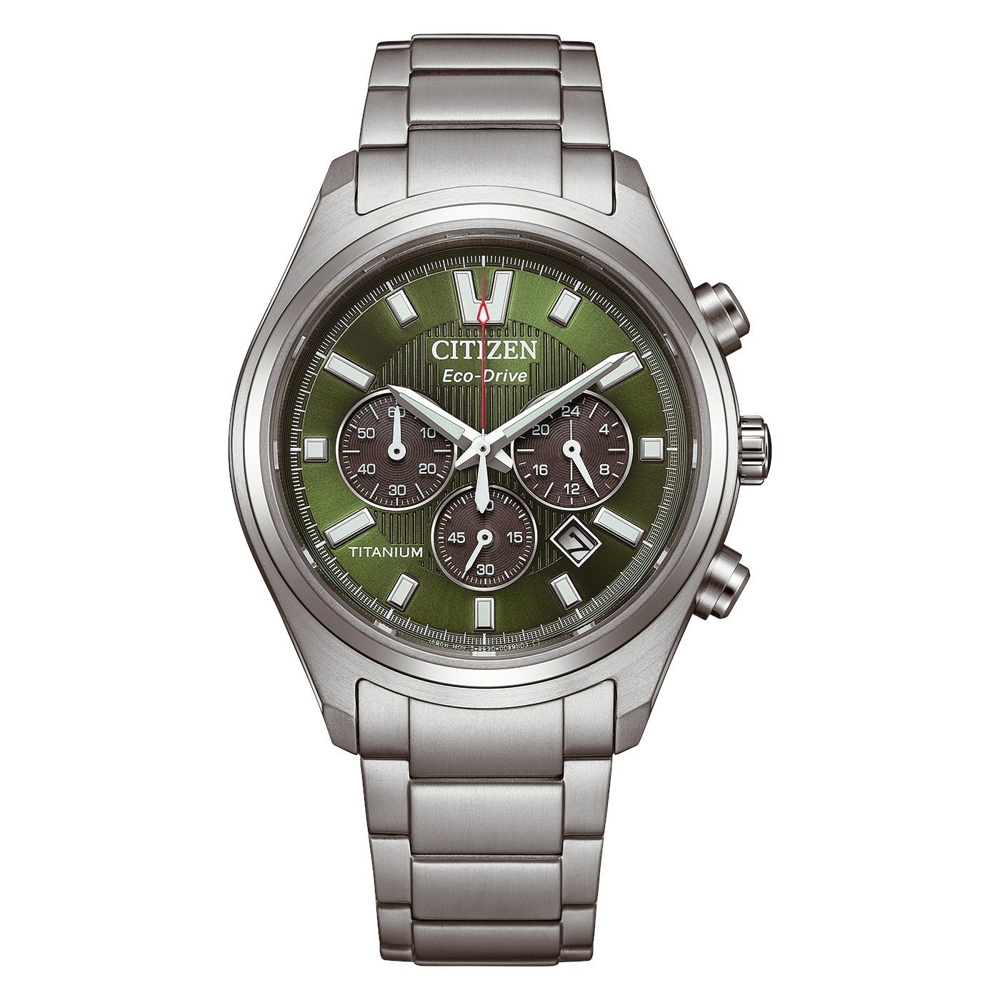 Citizen Chronograph Armbanduhr, Solar, Herrenuhr, analog, Big Date, Stoppfunktion