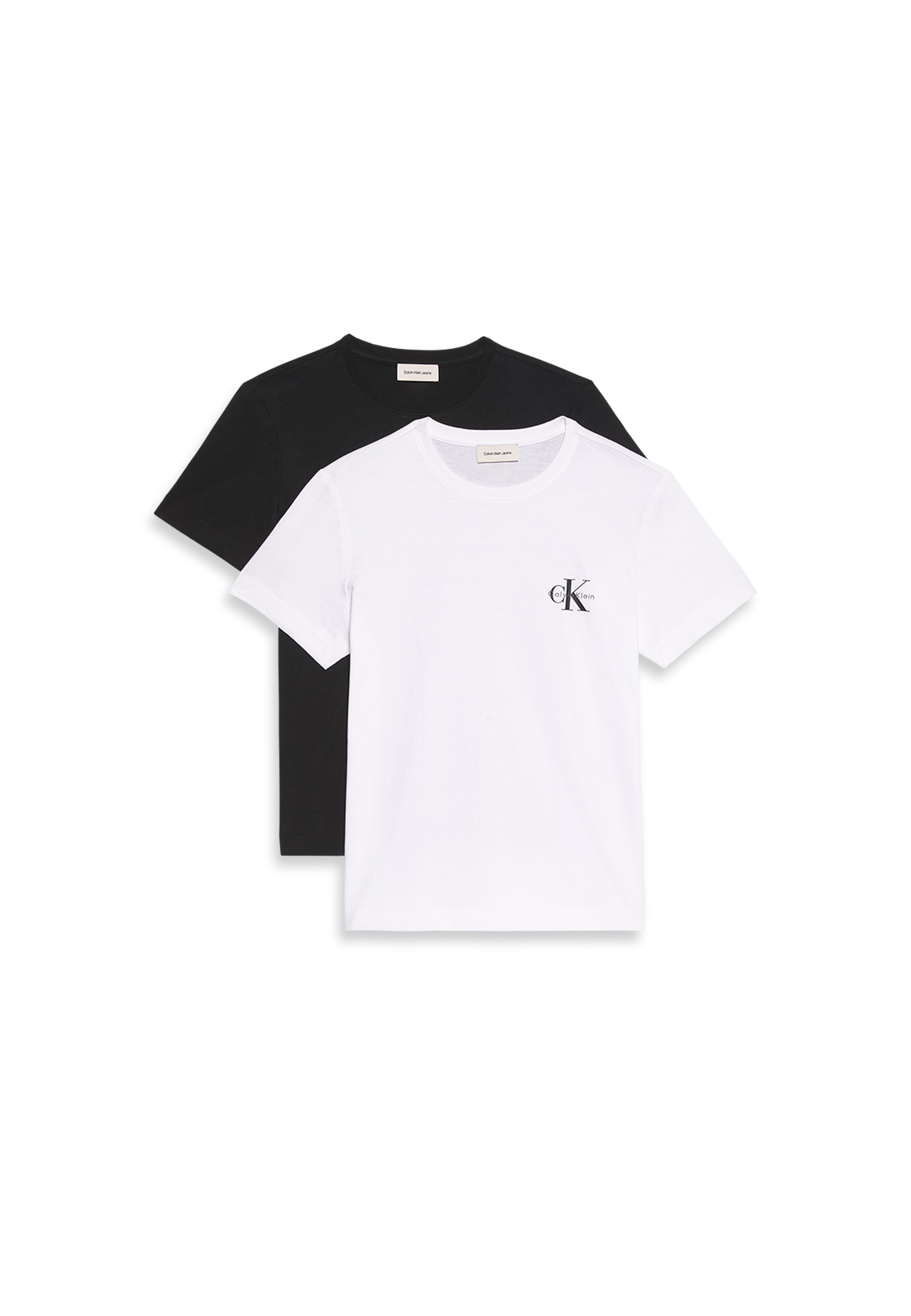 Calvin Klein Jeans T-Shirt »A- Logo CN 2 Pack Tee«, (Packung, 2er-Pack), Mit Rundhalsausschnitt