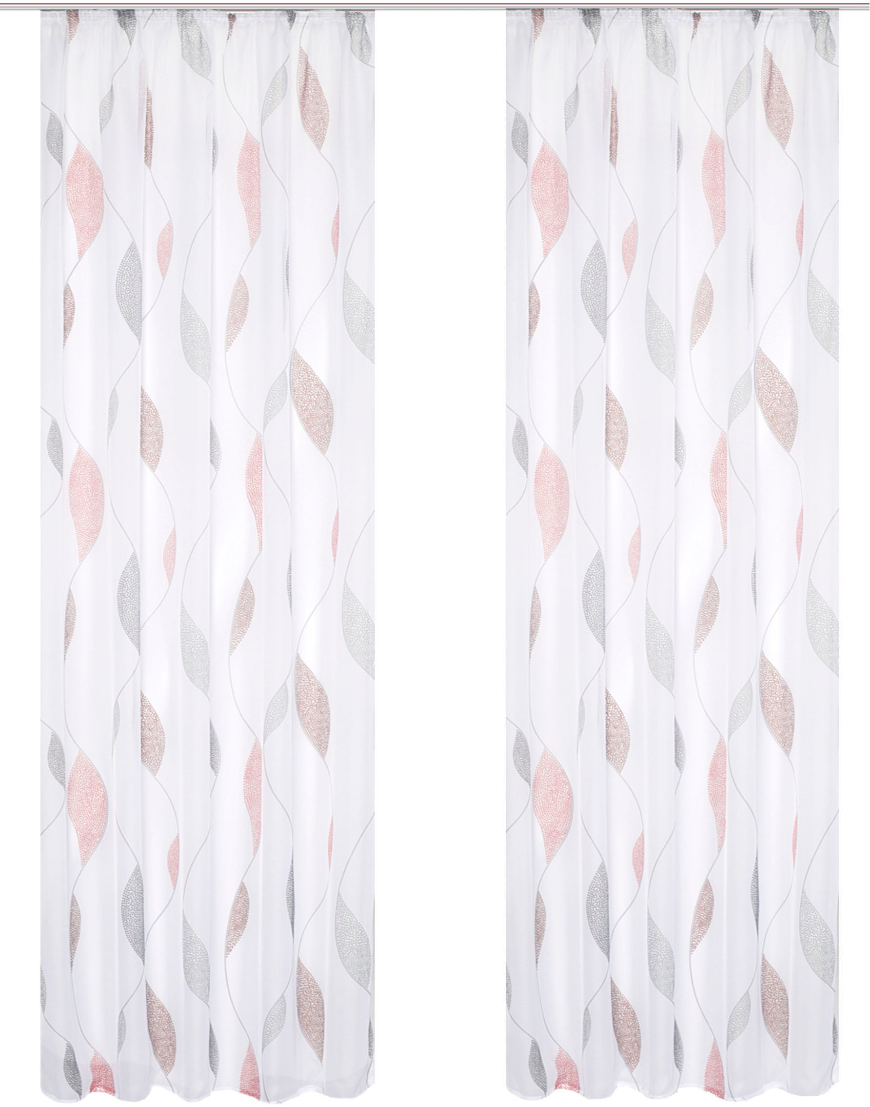 HOME WOHNIDEEN Vorhang »PAOLO« Kräuselband 2 Stk. tlg. 2er Pack Kräuselband günstig online kaufen