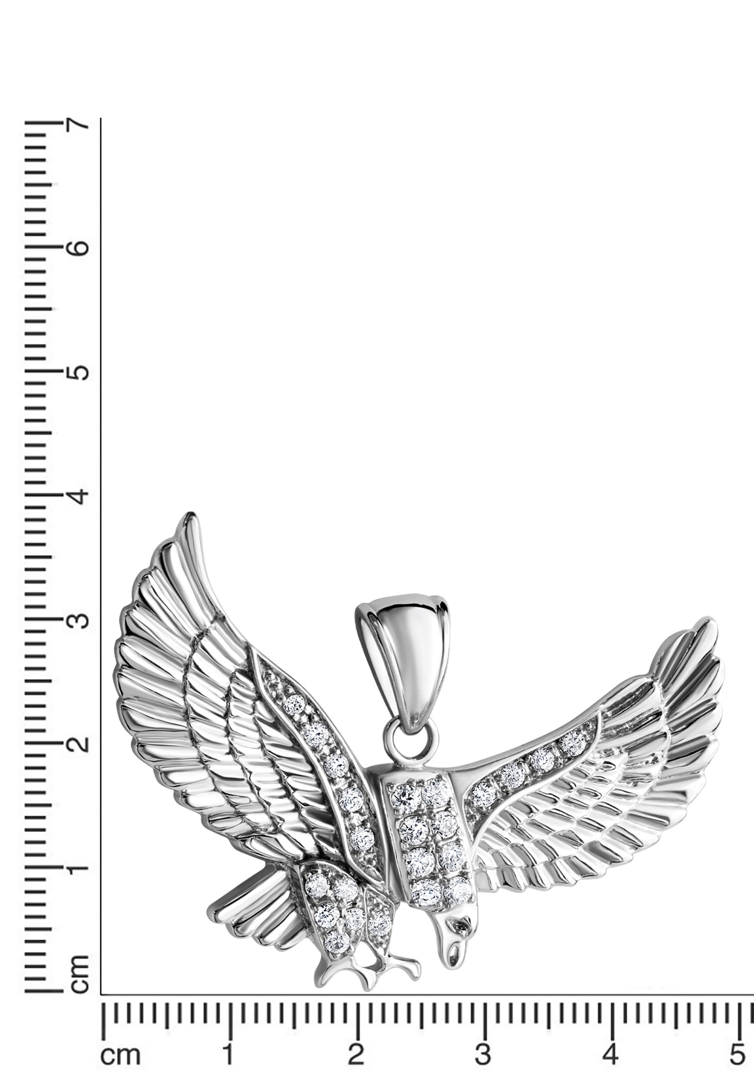 Firetti Kettenanhänger »Schmuck Geschenk Silber 925 Halsschmuck Anhänger Adler«, mit Zirkonia (synth.)