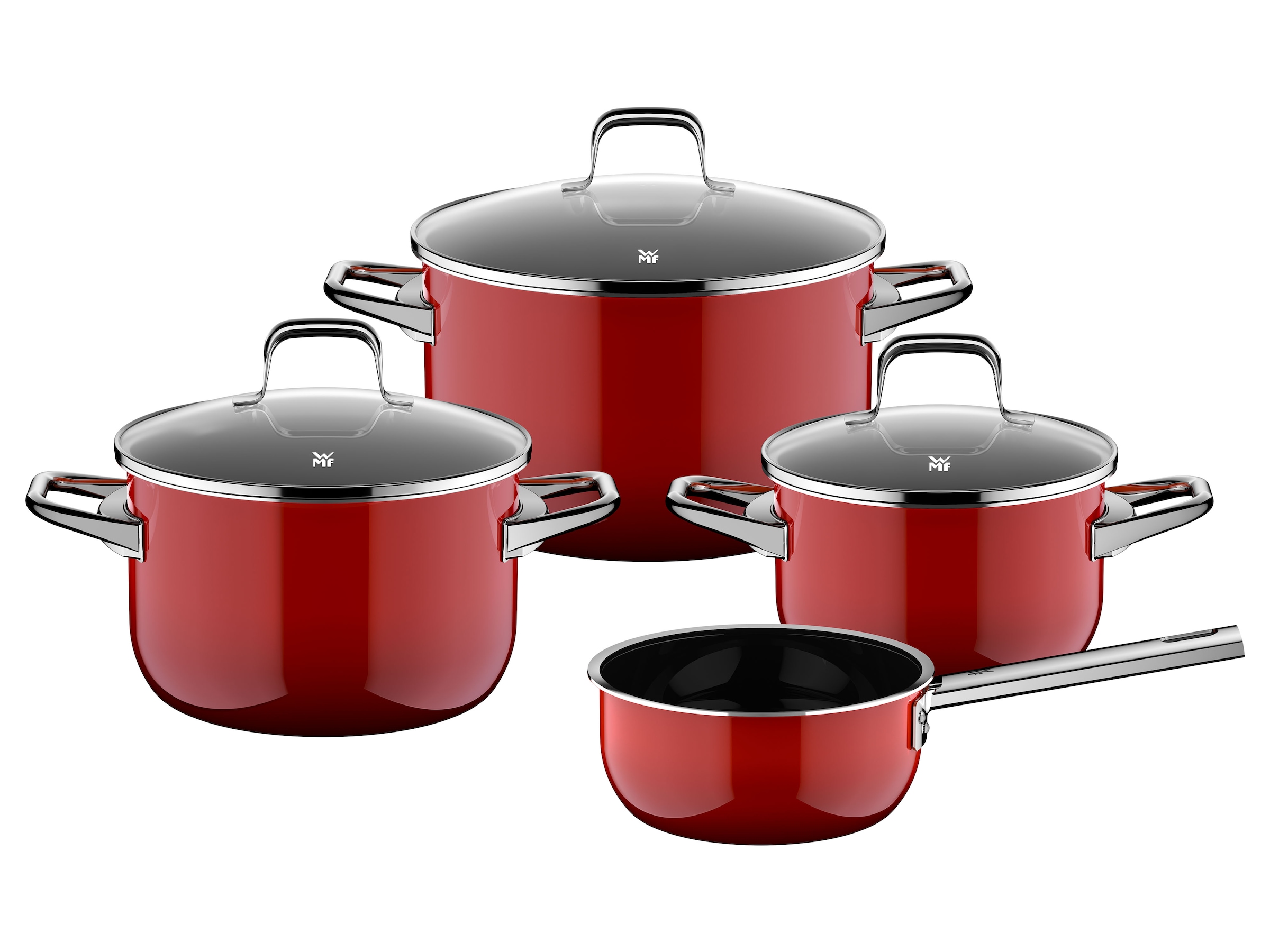 WMF Topf-Set »Fusiontec Essential Pro« Set, 7 tlg. tlg. Edelstahl   Glas günstig online kaufen