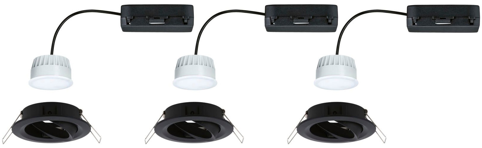 Paulmann LED Einbauleuchte »LED Einbauleuchte Nova Coin rund 84mm 50°«, 3 flammig, Leuchtmittel LED-Modul | LED fest integriert, Memoryfunktion, Farbwechsler, Farbsteuerung, Dimmer, Smart Home