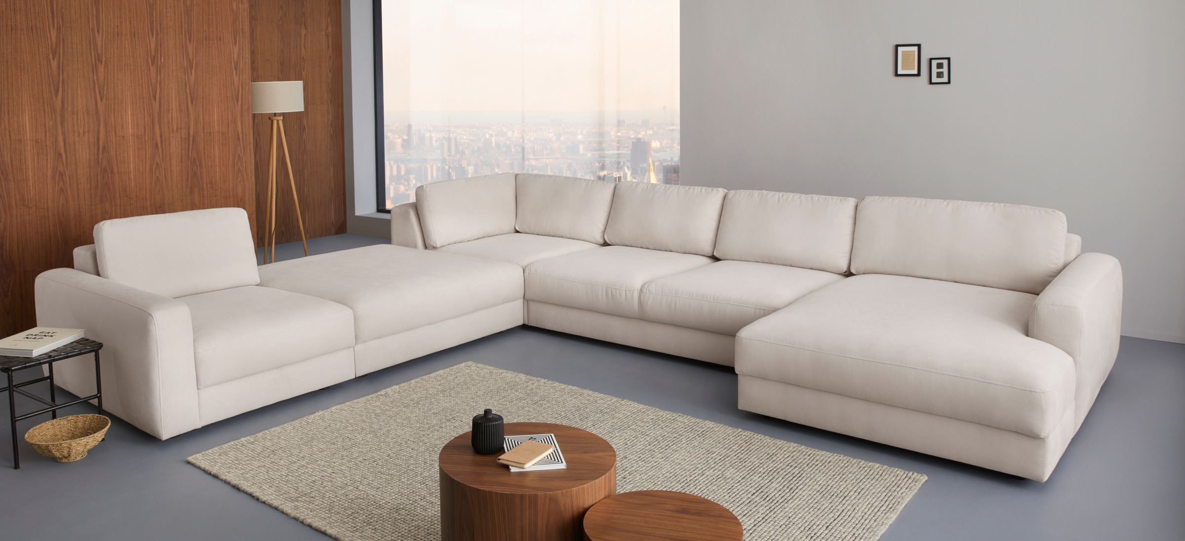 Places of Style Wohnlandschaft »Bloomfield, U-Form«, In verschiedenen Größen bestellbar