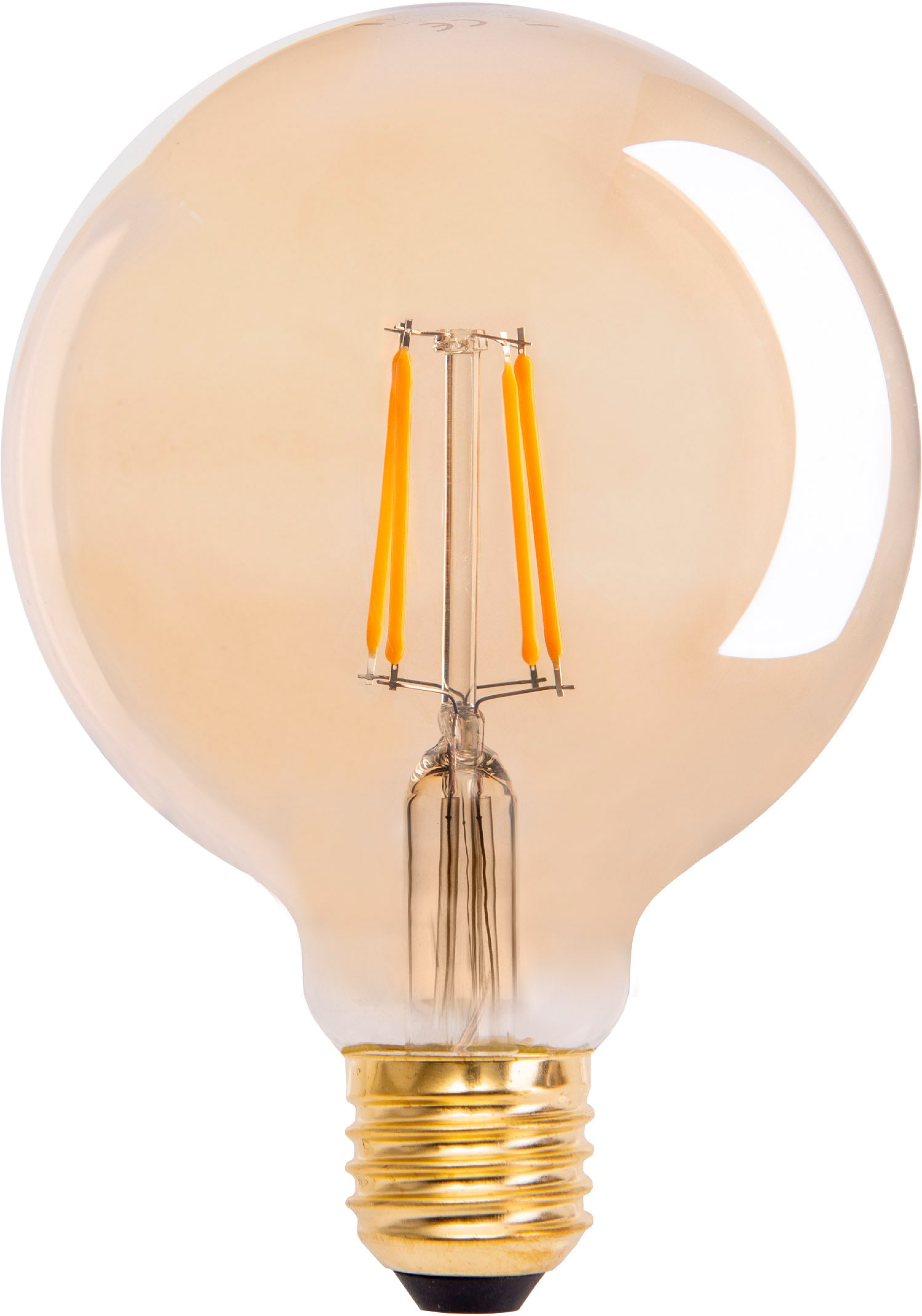 näve LED-Leuchtmittel »Dilly«, E27, 3 St., Warmweiß, Set of 3 LED bulbs, E27/4.1W "Dilly" Reto Kugel, Deko Globlampe