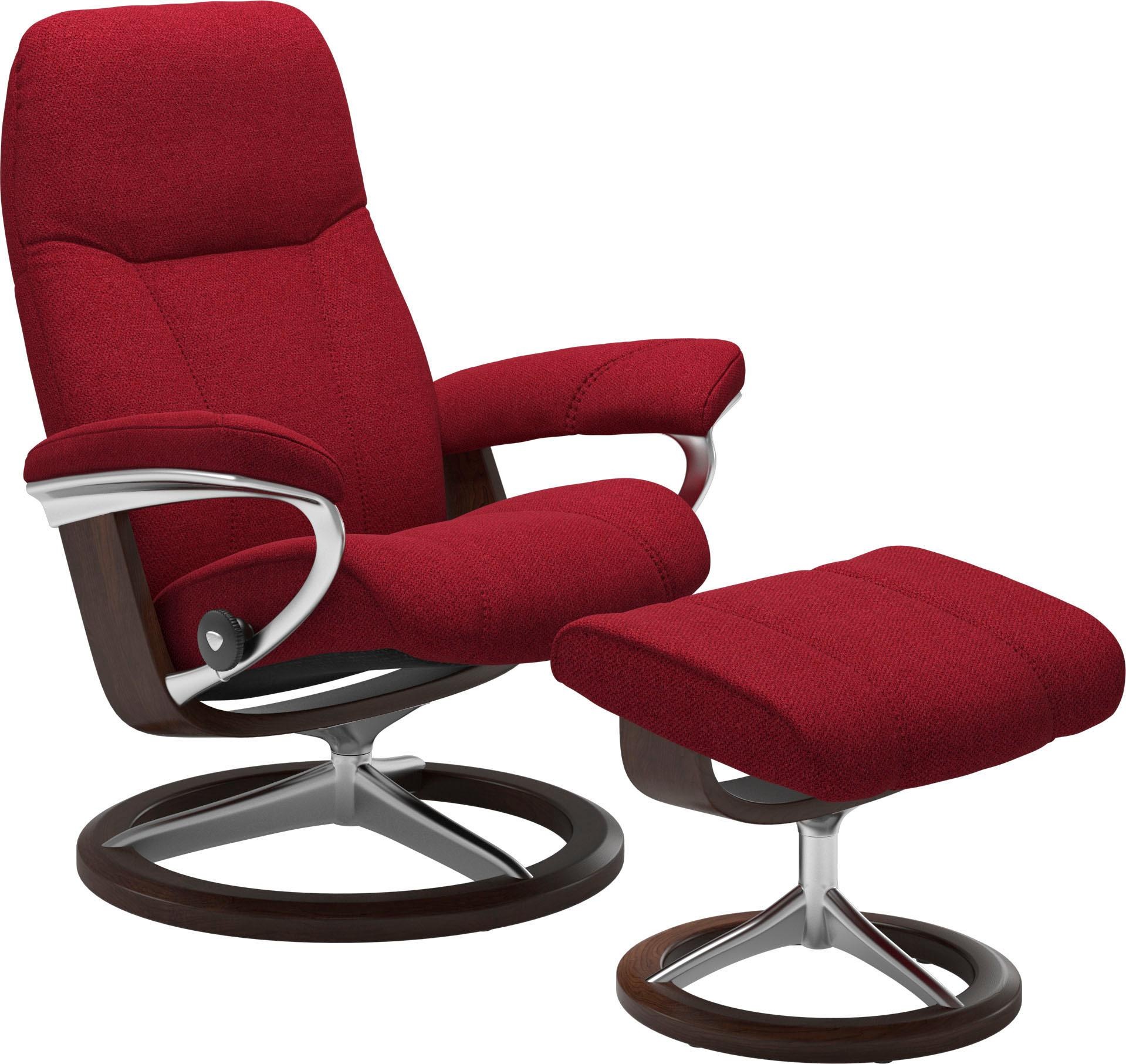 Stressless® Relaxsessel Relaxsessel mit Hocker, mit Gestell Größe kaufen mit online »Consul«, M, Braun (Set, Signature Hocker), Base