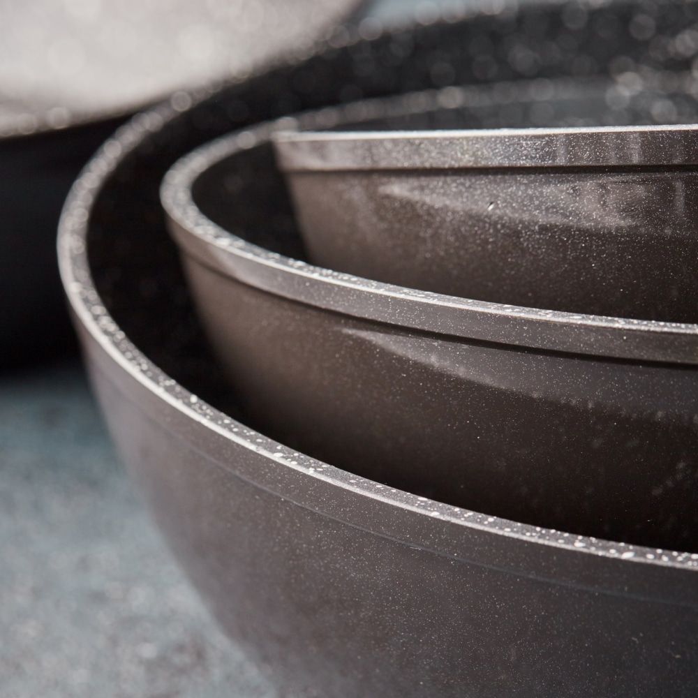 RESTO Kitchenware Bratpfanne »Aries, tiefe Wokpfanne mit vierschichtiger Marmor-Antihaftbeschichtung«, Aluminium, (1 tlg.), mit einem abnehmbaren Griff - backofenfest, spülmaschinenfest