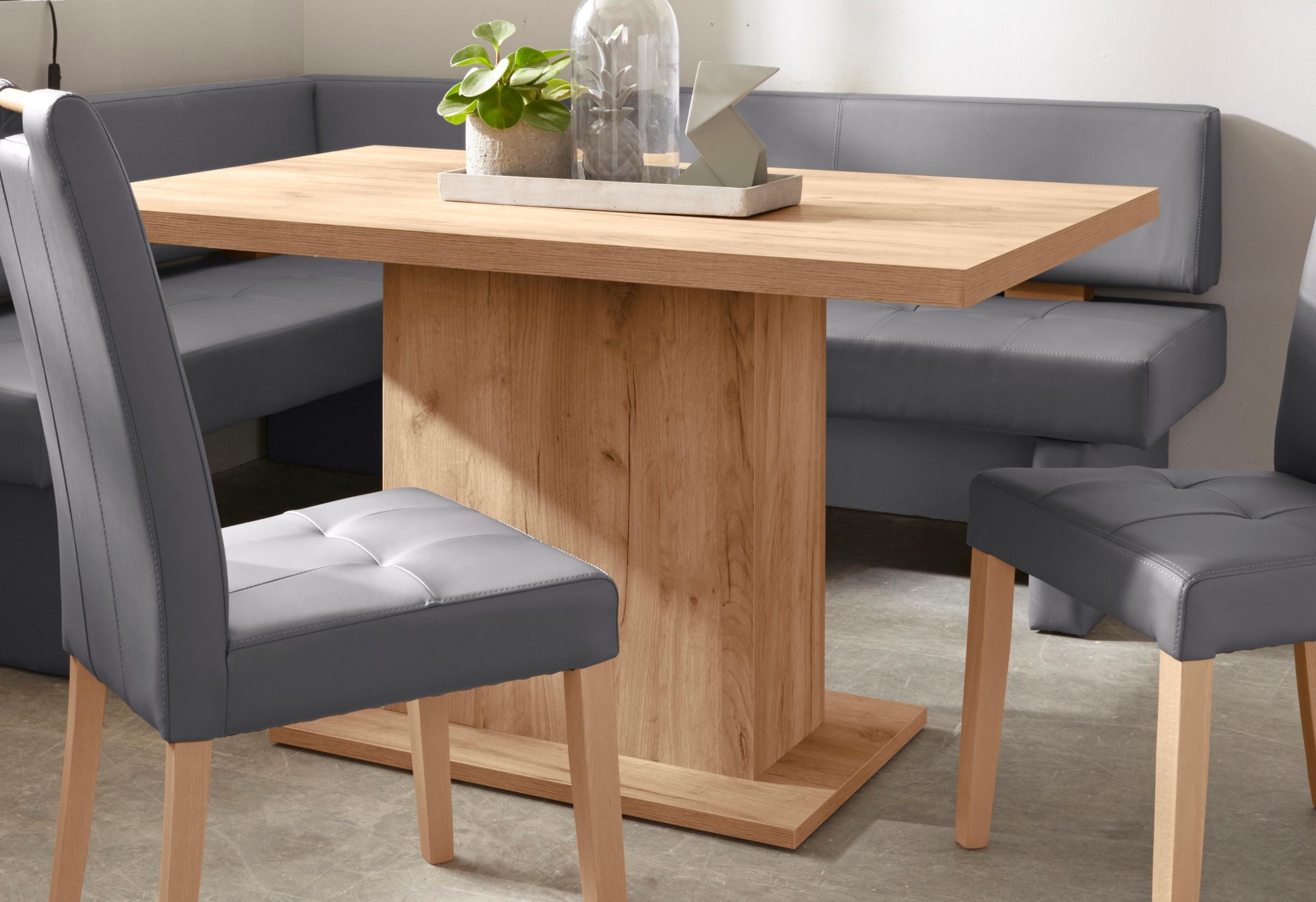 Home affaire Säulen-Esstisch Cross, Breite 136 cm günstig online kaufen