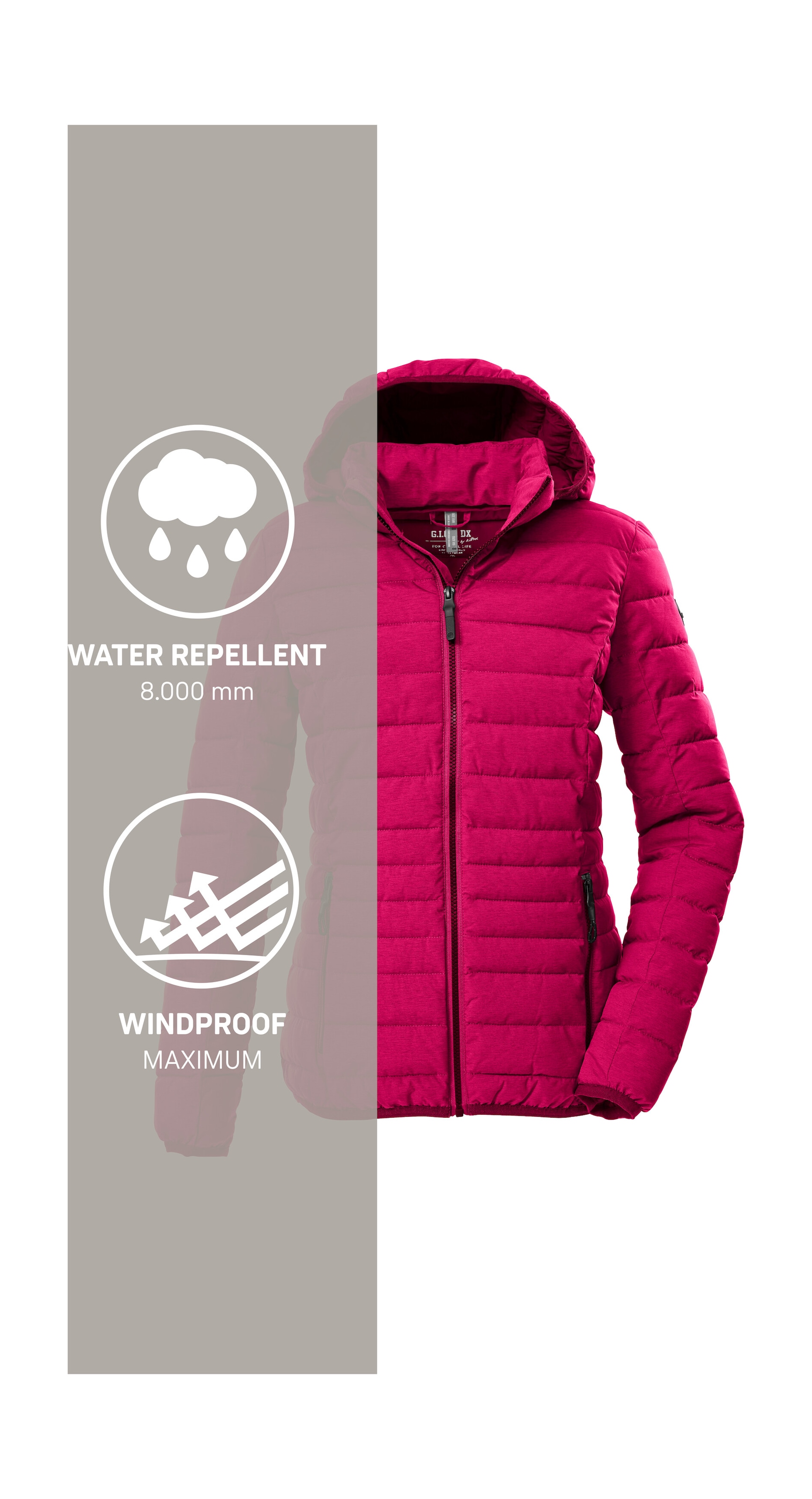 G.I.G.A. DX by killtec Steppjacke »GW 49 WMN QLTD JCKT« Wind- und wasserabweisende Damen Steppjacke mit 8.000 mm Wassersäule