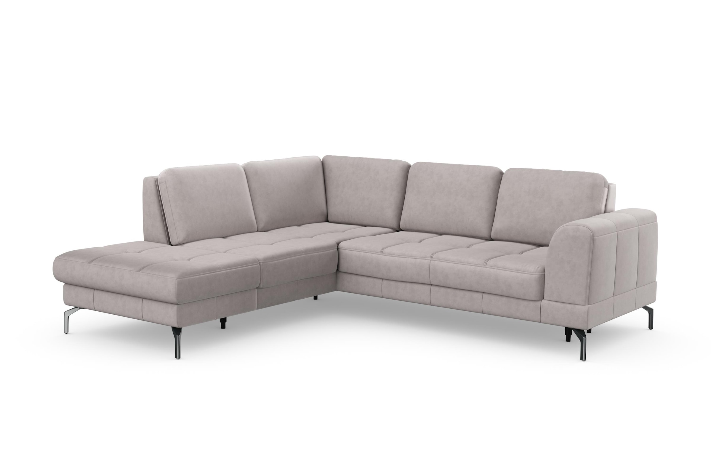 sit&more Ecksofa »Bendigo L-Form«, inklusive Sitztiefenverstellung, Bodenfreiheit 15 cm, in 2 Fußfarben