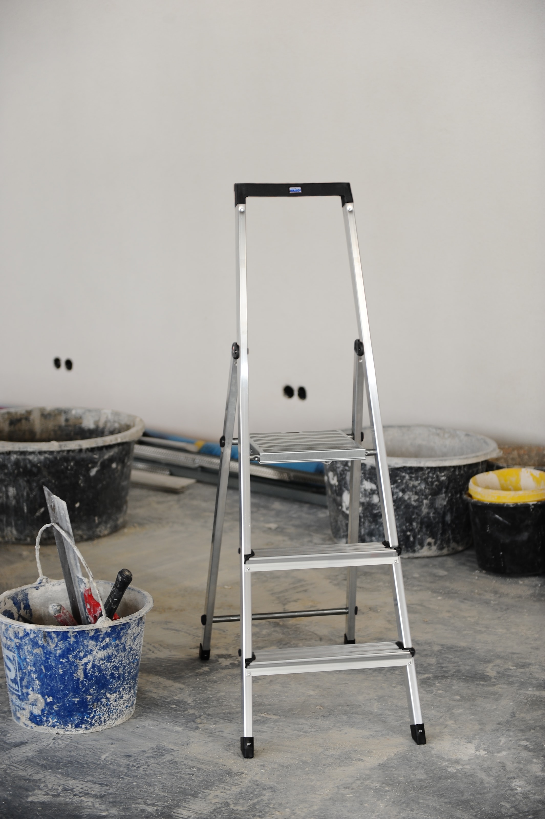 KRAUSE Stehleiter »Solidy«, Aluminium, 1x3 Stufen, Arbeitshöhe ca. 262 cm