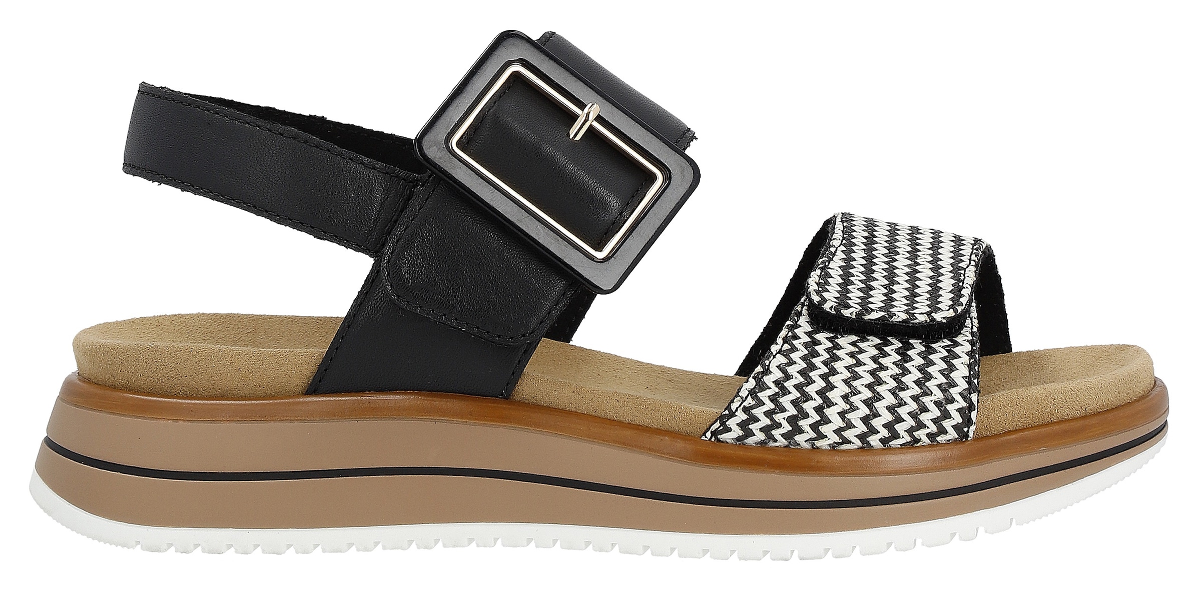 Remonte Keilsandalette »ELLE-Collection«  , Sommerschuh, Sandale, Komfortschuh mit praktischen Klettverschlüssen