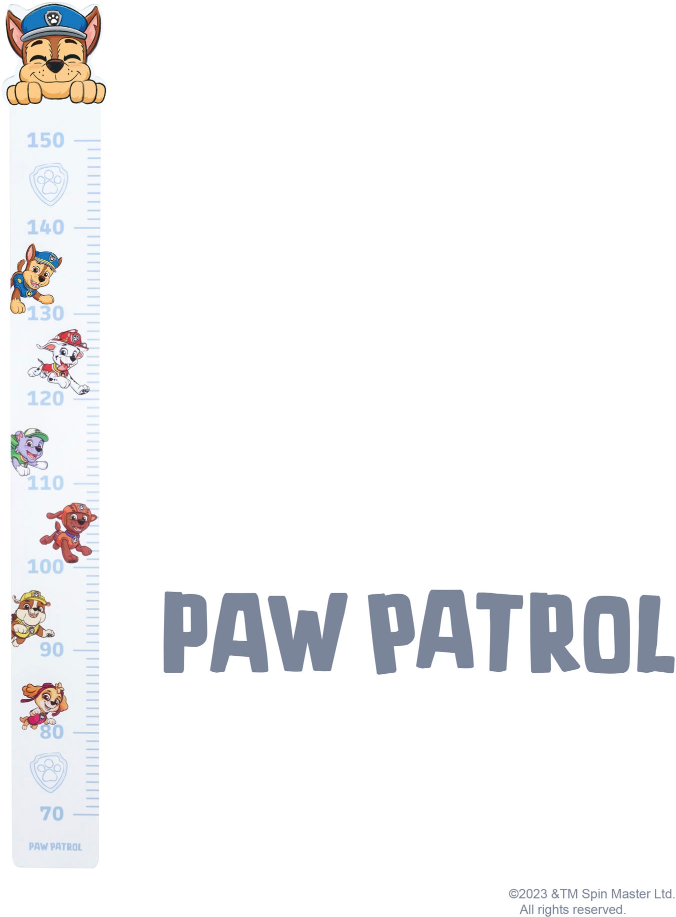 roba® Messlatte »PAW Patrol«, mit Paw Patrol Motiv, Skala bis 150 cm