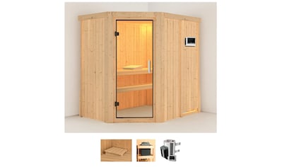 Karibu Sauna »Swantje«, (Set), 3,6-kW-Plug & Play Ofen mit externer Steuerung kaufen