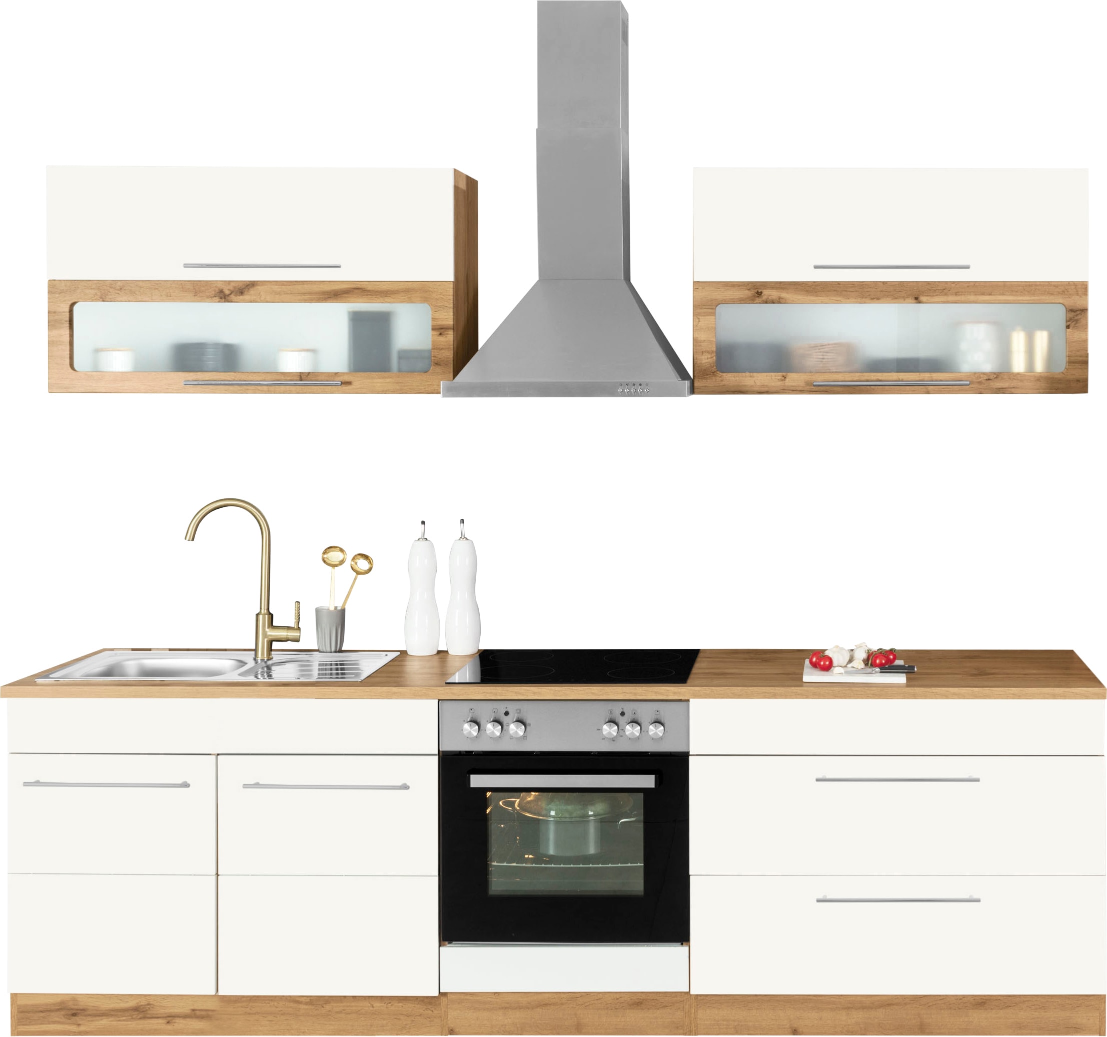 KOCHSTATION Küchenzeile »KS-Wien« Breite 260 cm, wahlweise mit E-Geräten günstig online kaufen