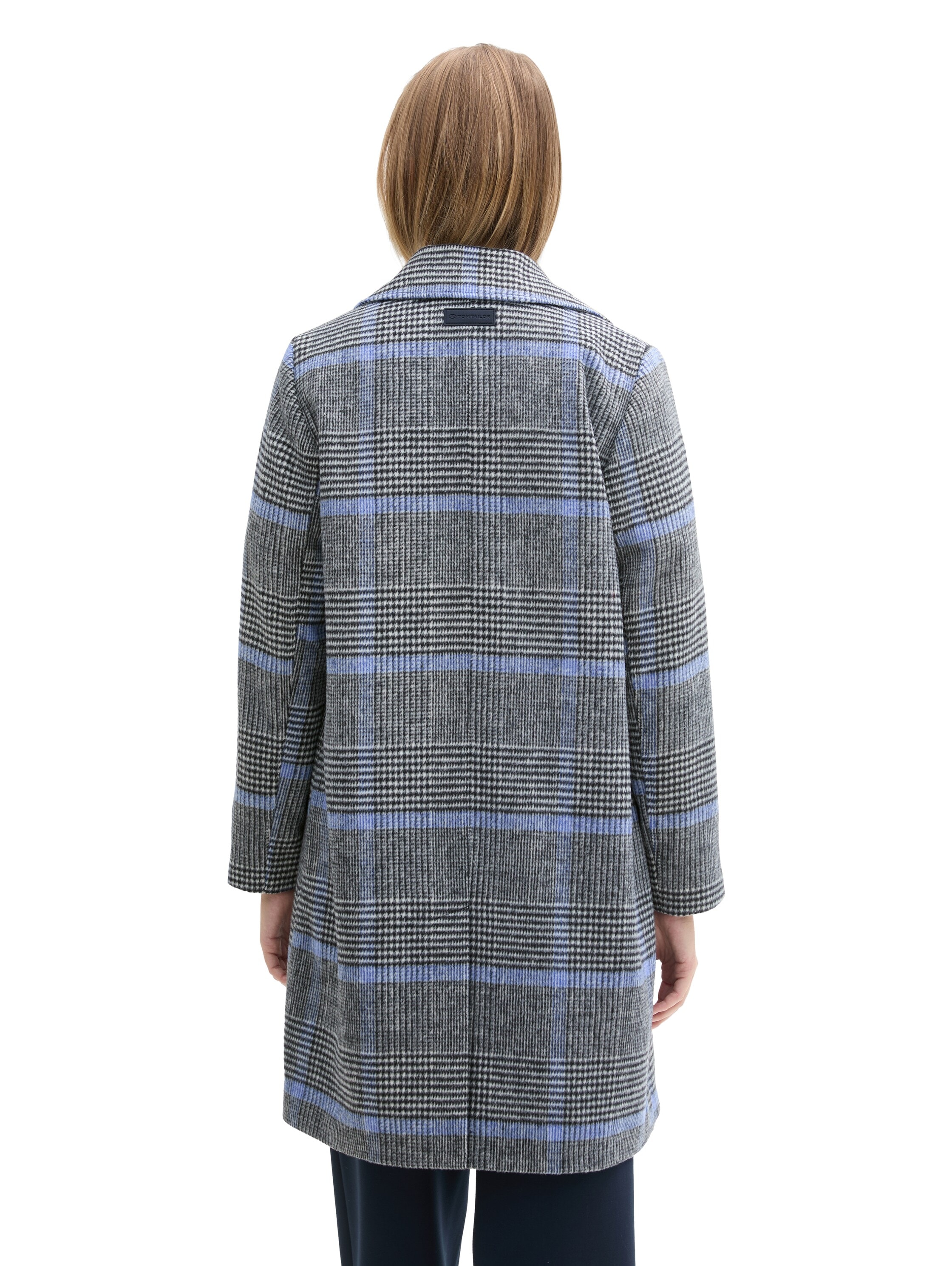 TOM TAILOR Kurzmantel, mit Karo Muster