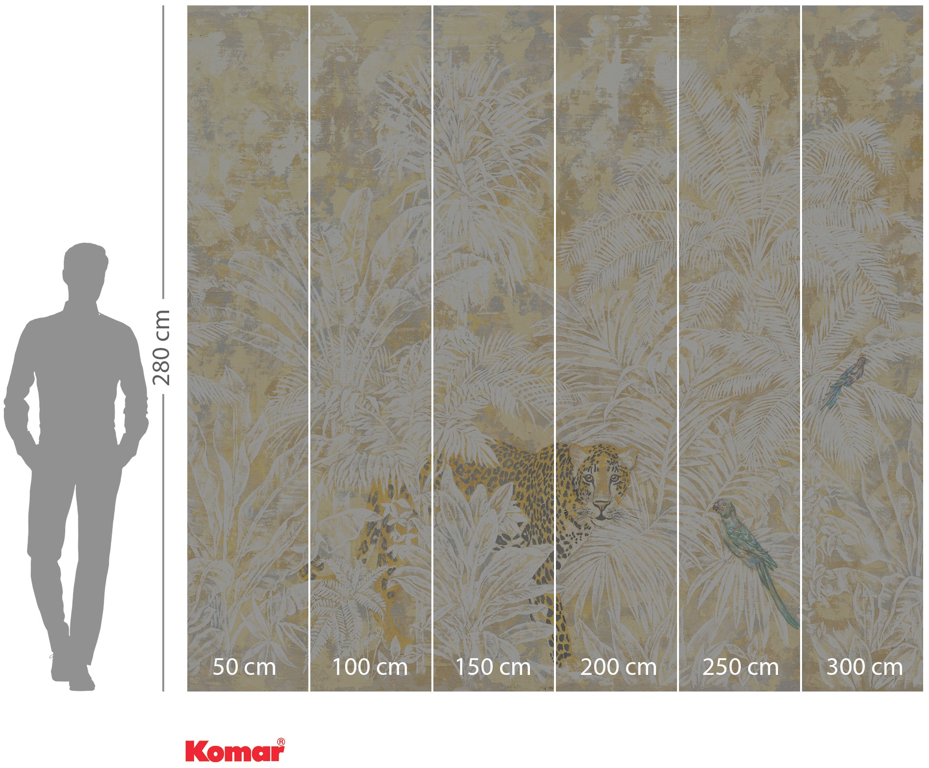 Komar Vliestapete »Digitaldruck Vlies -  Jungle Maze - Größe 300 x 280 cm« bedruckt glatt Wohnzimmer, Schlafzimmer