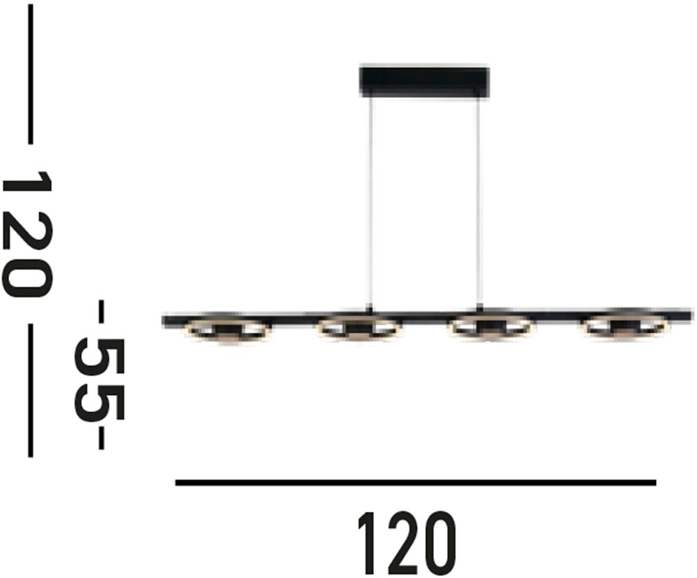 Searchlight LED-Hängeleuchte »Hängeleuchte Space, na-flammig«, 4 flammig, Leuchtmittel LED-Modul | LED fest integriert, Spiegel mit Unendlichkeitseffekt