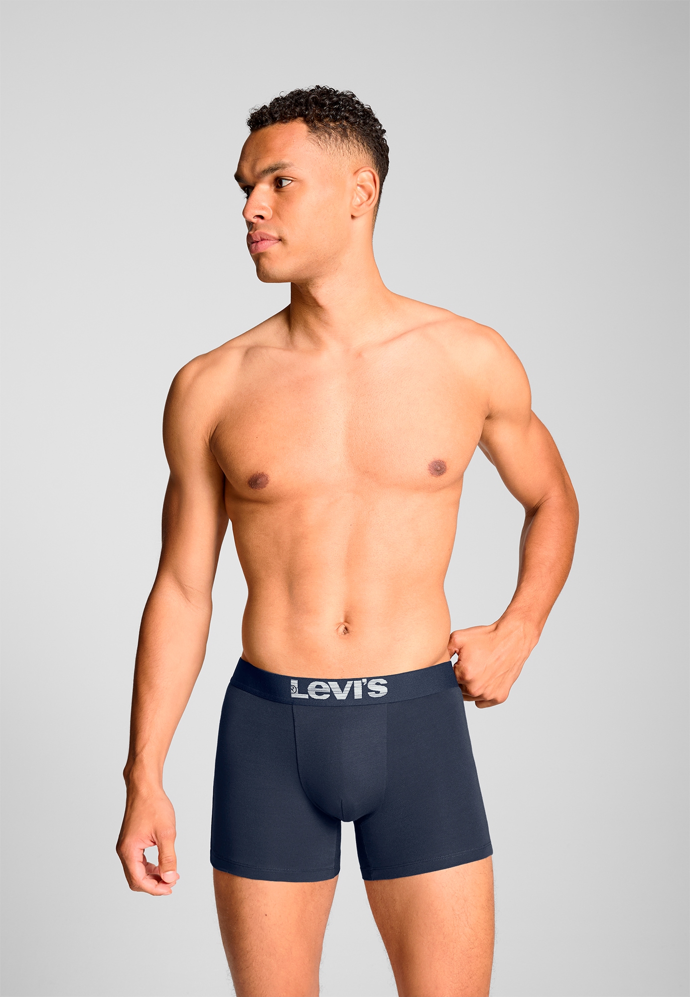 Levi's® Boxershorts »LEVIS MEN OPT ILL BOXER BRIEF ORG CO 2P«, (2er Pack), mit breitem Logobund