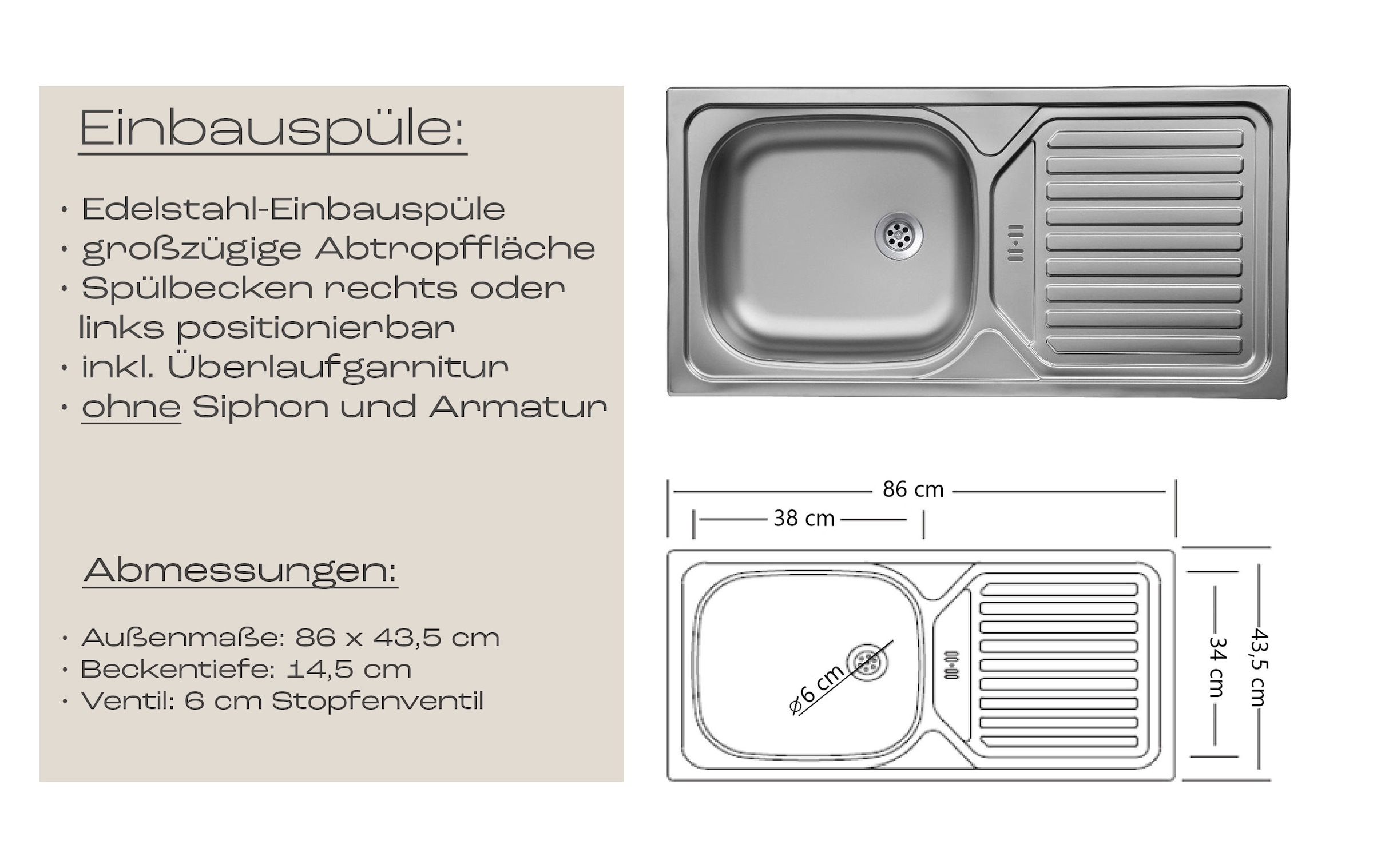 KOCHSTATION Küchenzeile »KS-Virginia,neu in verbesserter Ausführung« Arbeitsplatte 38 mm stark, Stauraum, Softclose,  Breite 300 cm, Soft-Close, wahlweise mit E-Geräten