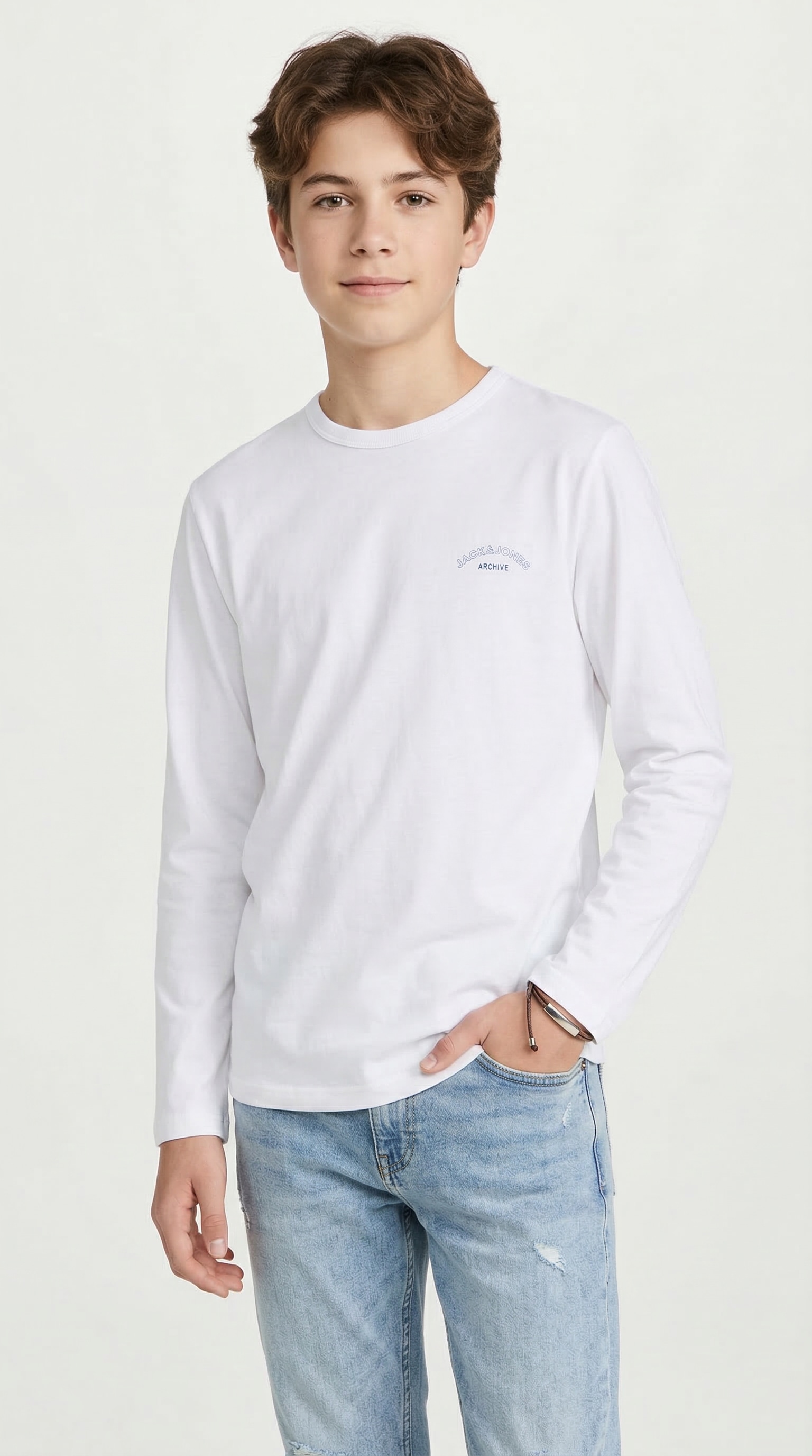 Jack & Jones Junior Langarmshirt »JJCOLLEGE LOGO TEE LS CREW NECK JNR« mit Logoprint