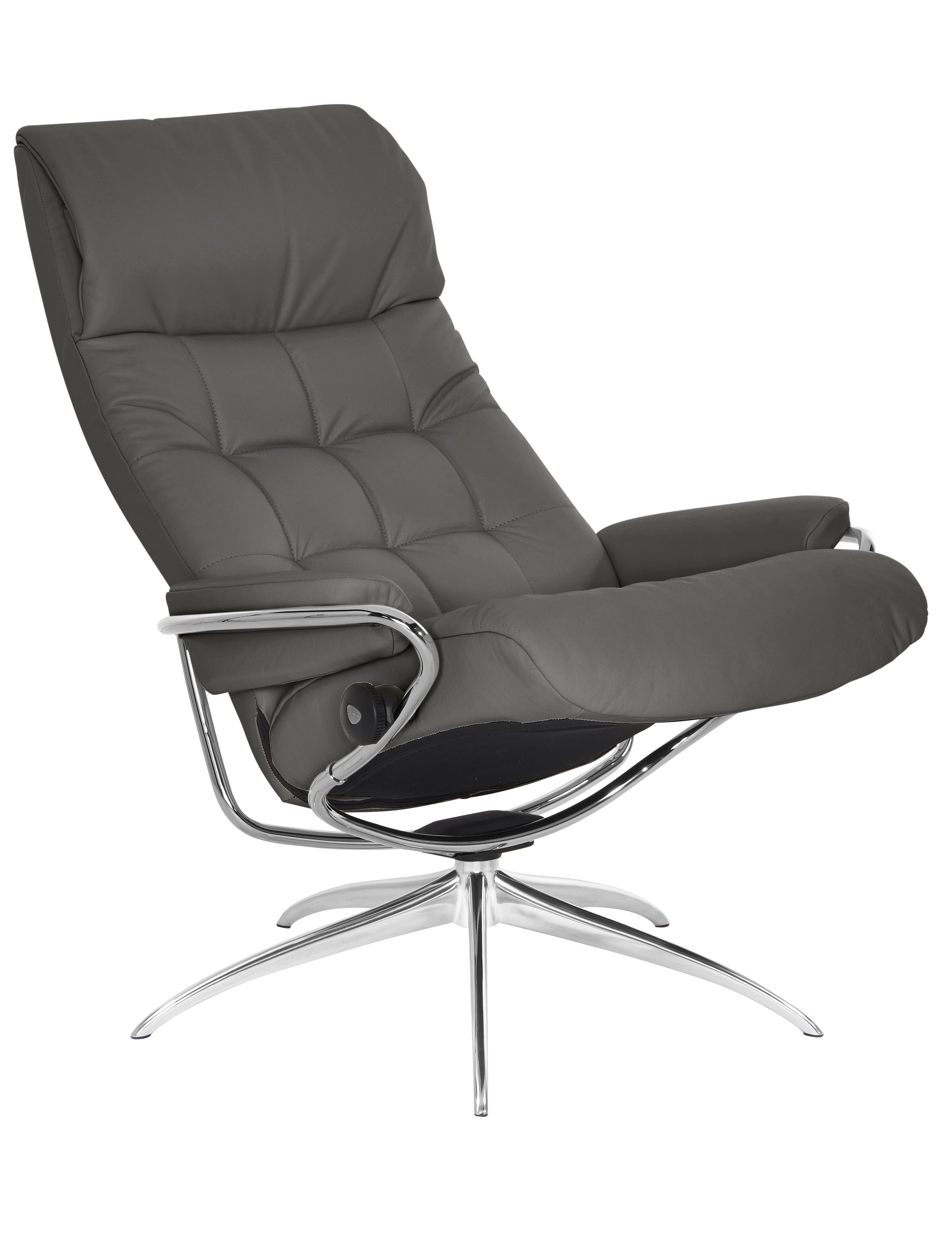 Stressless® Relaxsessel »London«, (Set, Relaxsessel mit Hocker), mit Hocker, High Back, mit Star Base, Gestell Chrom
