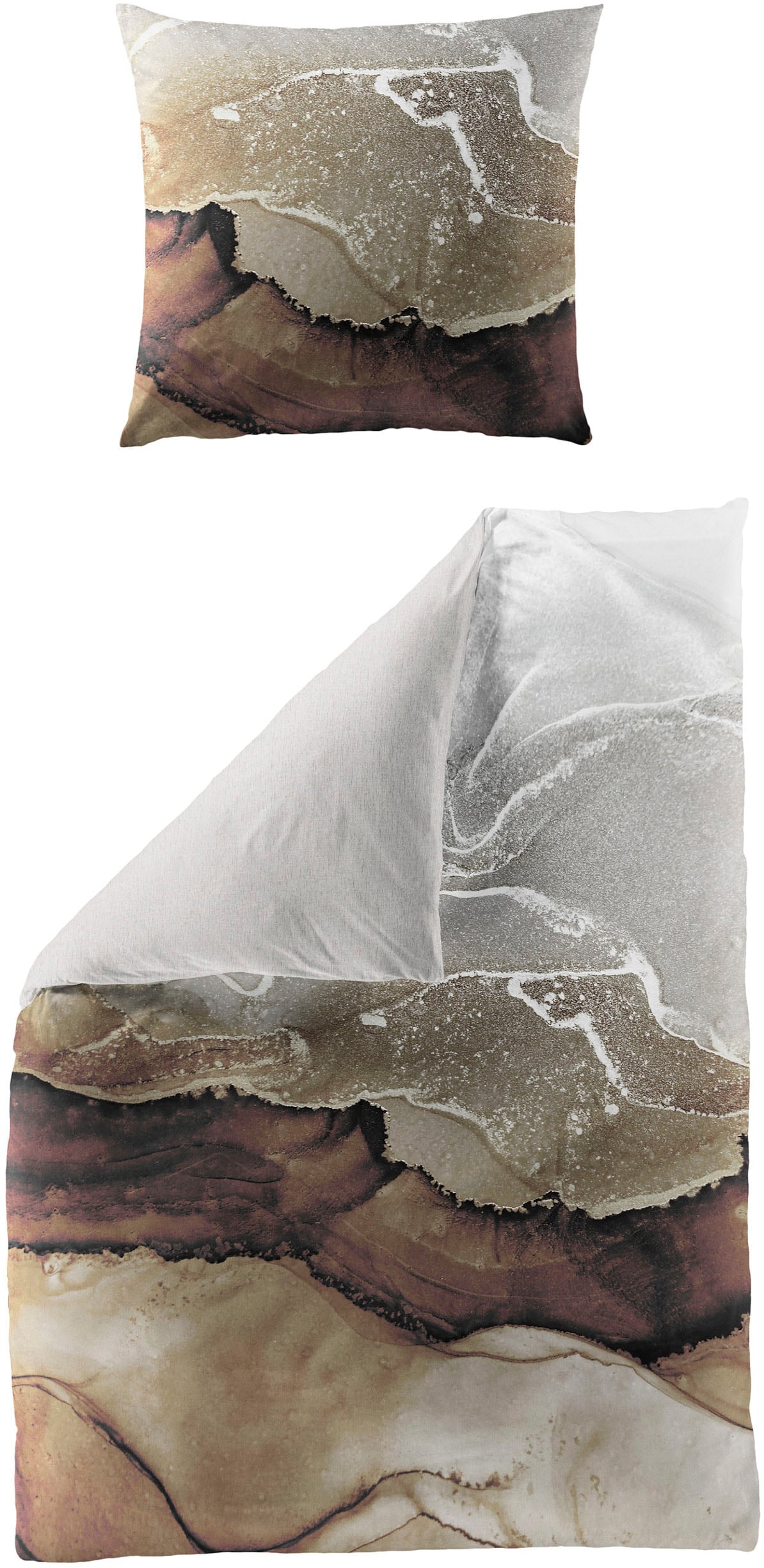 Biberna Bettwäsche »5192« 2 Stk. tlg. Mako-Satin, 100 % Baumwolle, pflegele günstig online kaufen