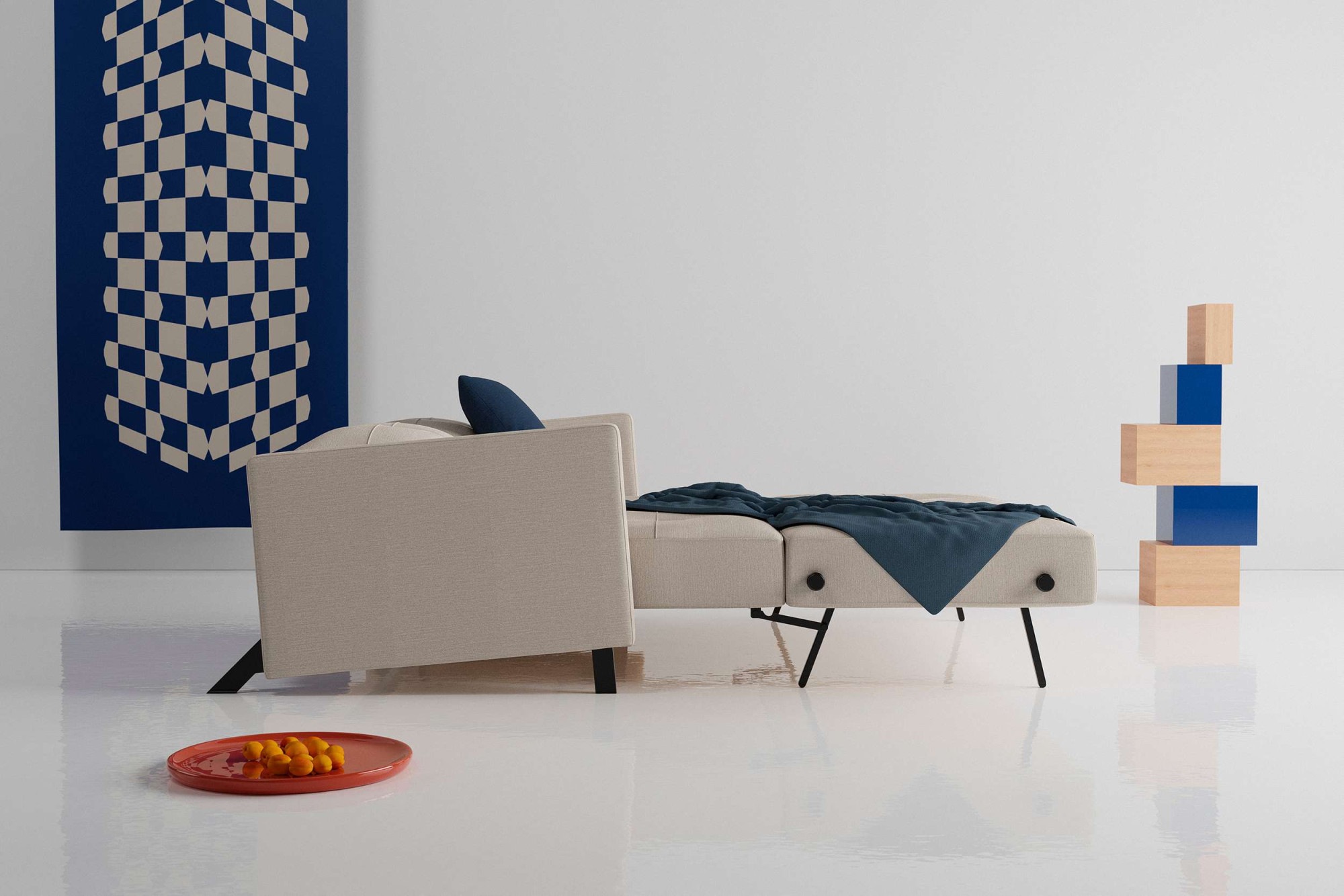 INNOVATION LIVING ™ Schlafsofa »Cubed Klappsofa, hochwertige Schlaffunktion, Design und extra Komfort«, Frontauszug, sehr platzsparend, abgewinkelt Sitzen, waagerecht liegen