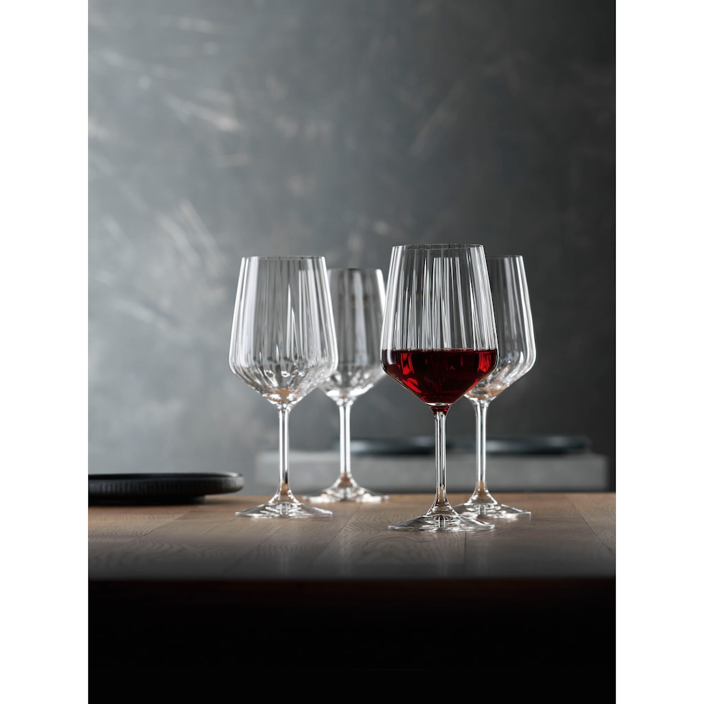 SPIEGELAU Rotweinglas »LifeStyle«, (Set, 4 tlg., Set bestehend aus 4 Gläsern), 630 ml, 4-teilig