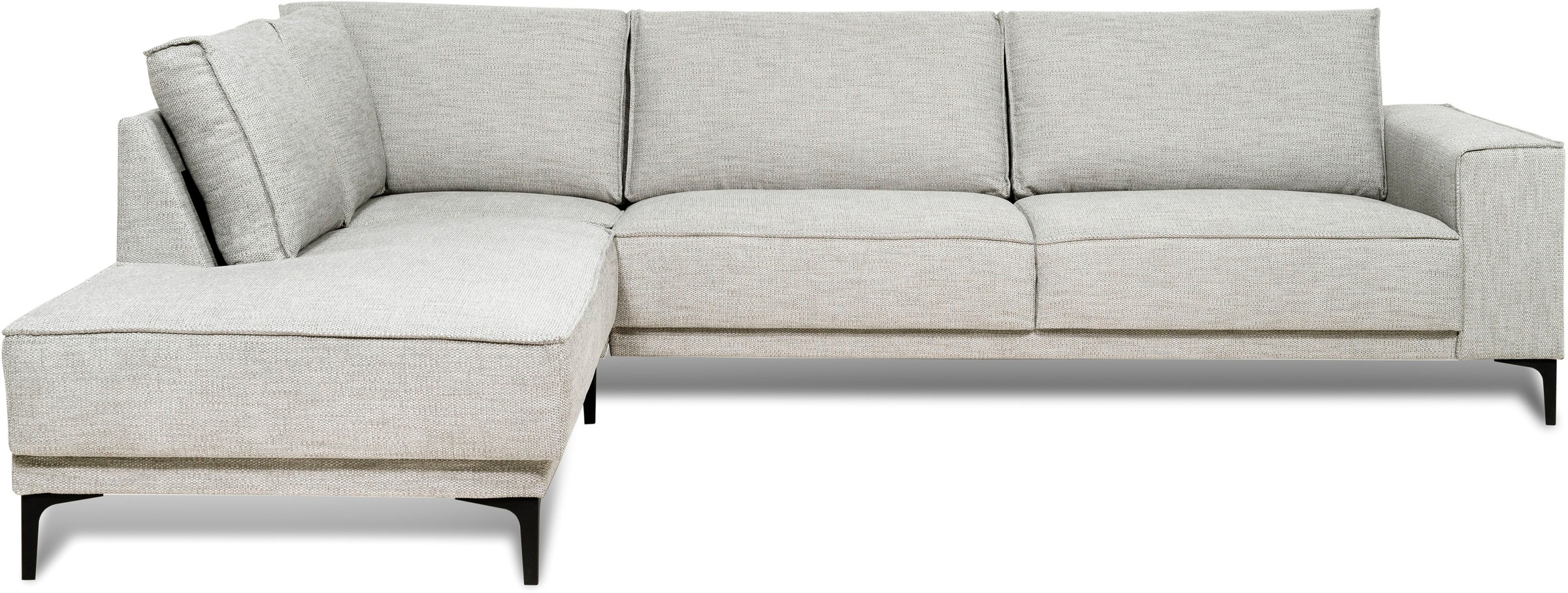 PLACES OF STYLE Ecksofa »Polsterecke Oland, Struktur, Flachgewebe, Luxus-Mi günstig online kaufen