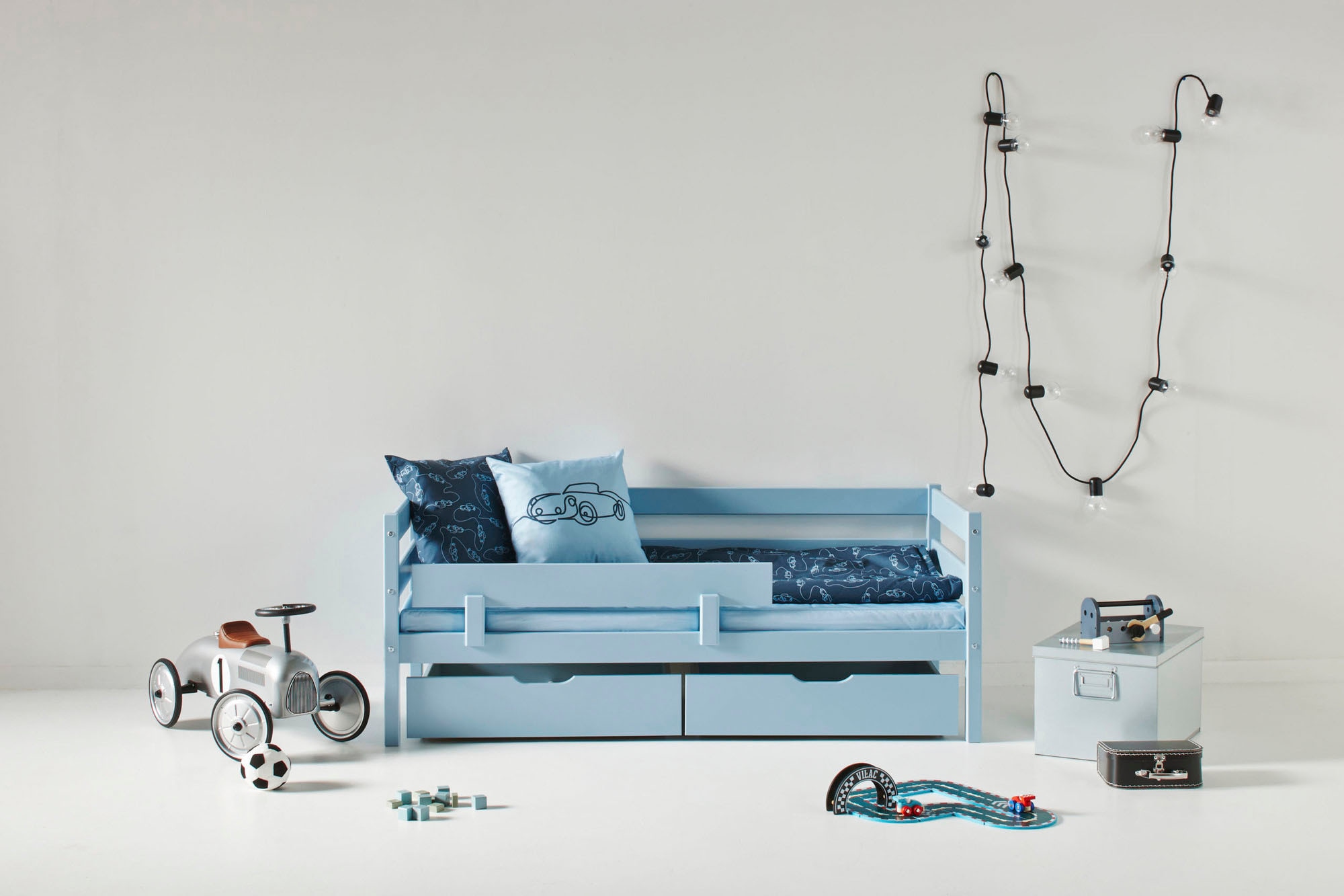 Hoppekids Einzelbett »ECO Comfort Kinderbett, Kiefer Massivholz, Jugendbett inkl. Rollrost«, 70x160 cm, wahlweise in verschieden Farben/ Matratze/ Absturzsicherung