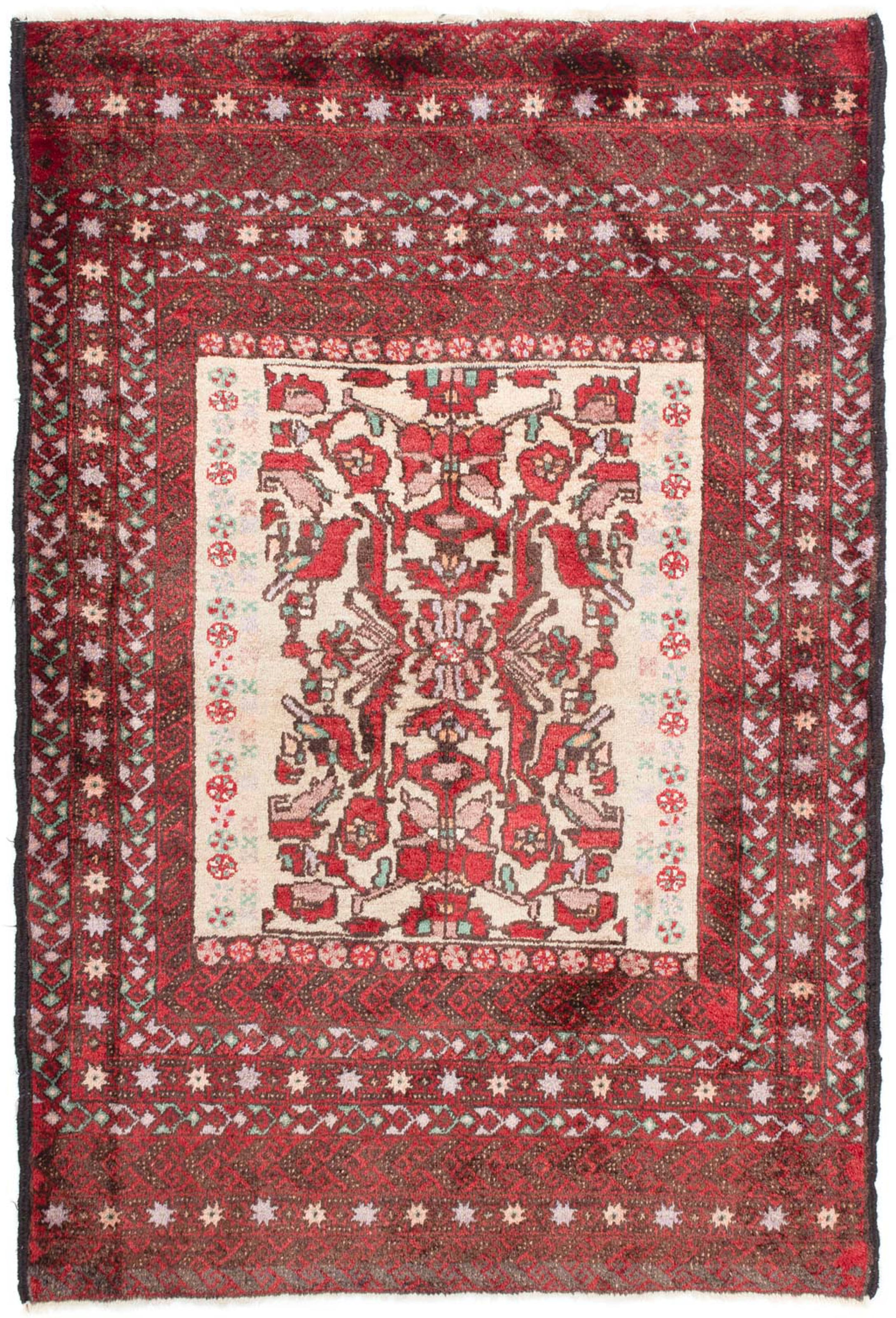 morgenland Orientteppich »Belutsch - 147 x 99 cm - rot«, rechteckig, 8 mm H günstig online kaufen