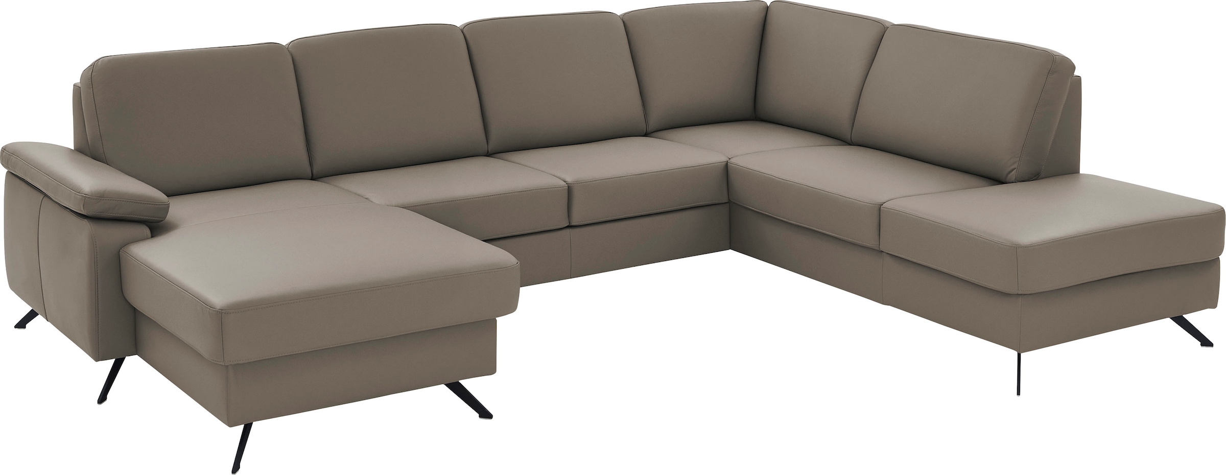 Die PlanBar Wohnlandschaft "PN-EM15047 U-Form, ohne Kopfstützen" Echtleder, günstig online kaufen