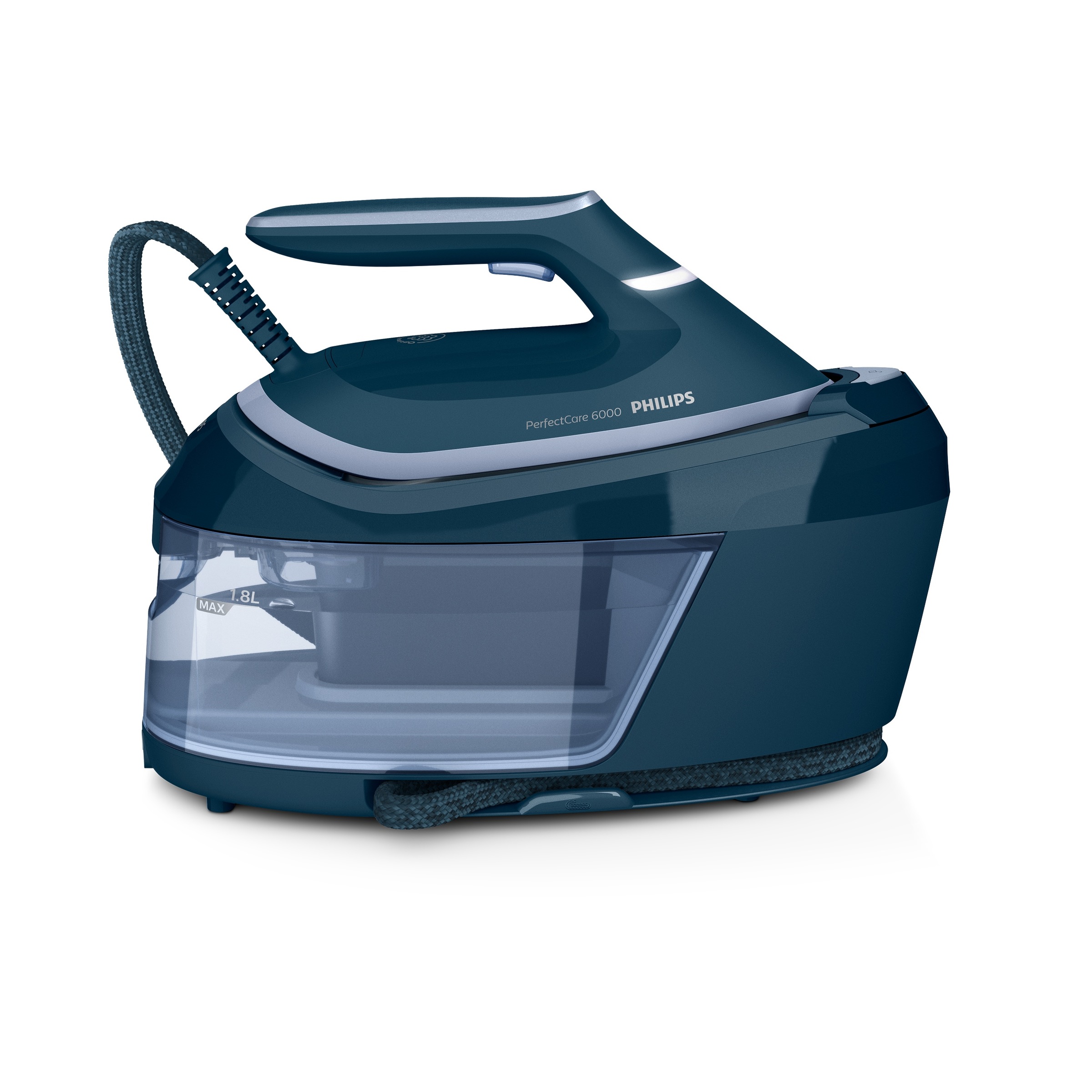 Philips Dampfbügelstation »PerfectCare 6000 Series PSG6023/20, Dunkelblau« 1.800 ml Wassertank 2.400 Watt, OptimalTemp & SteamGlide Plus Bügelsohle, 500gr Dampfstoß