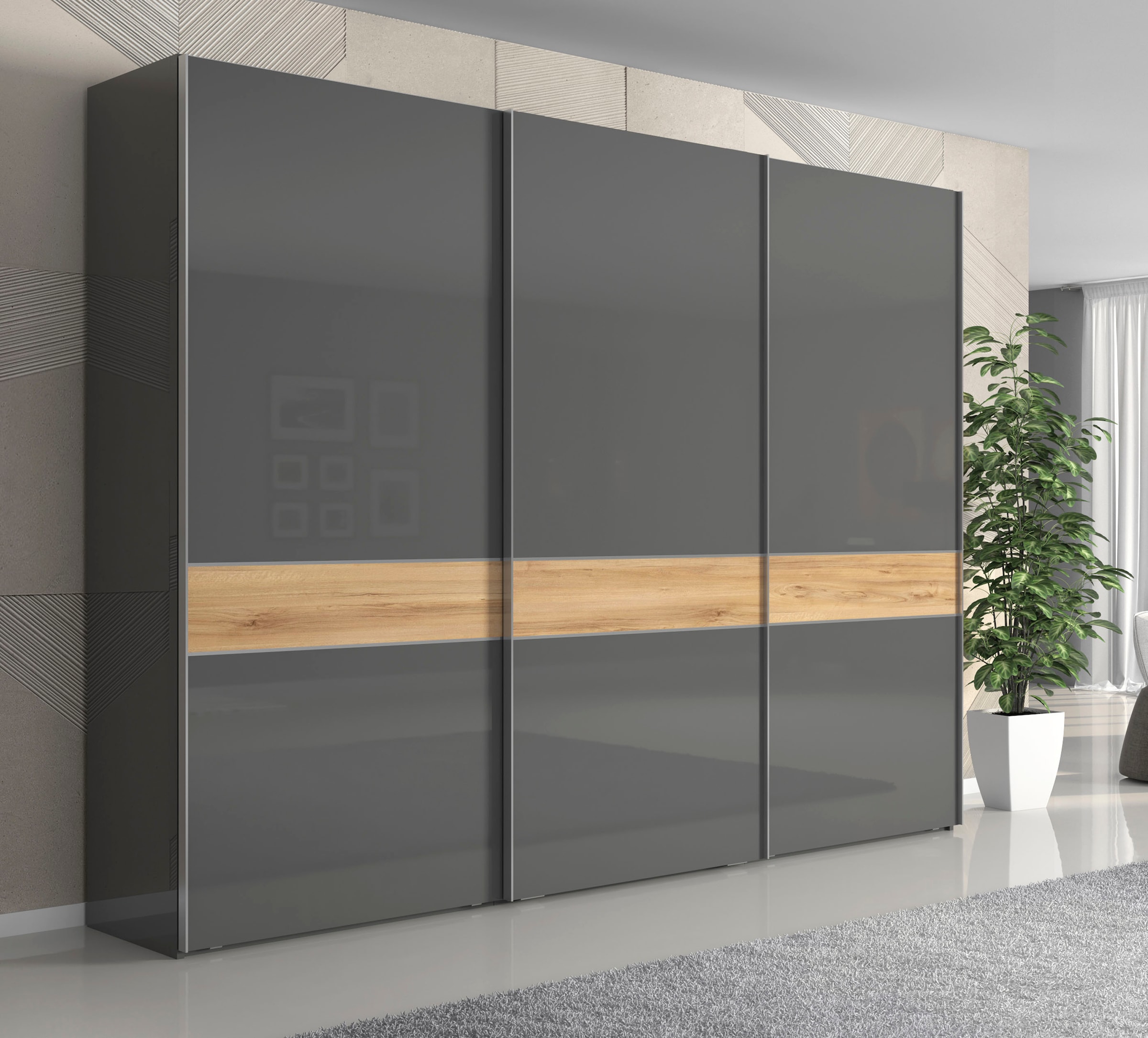 Places of Style Schwebetürenschrank "Onyx", UV lackiert für langlebige Ober günstig online kaufen