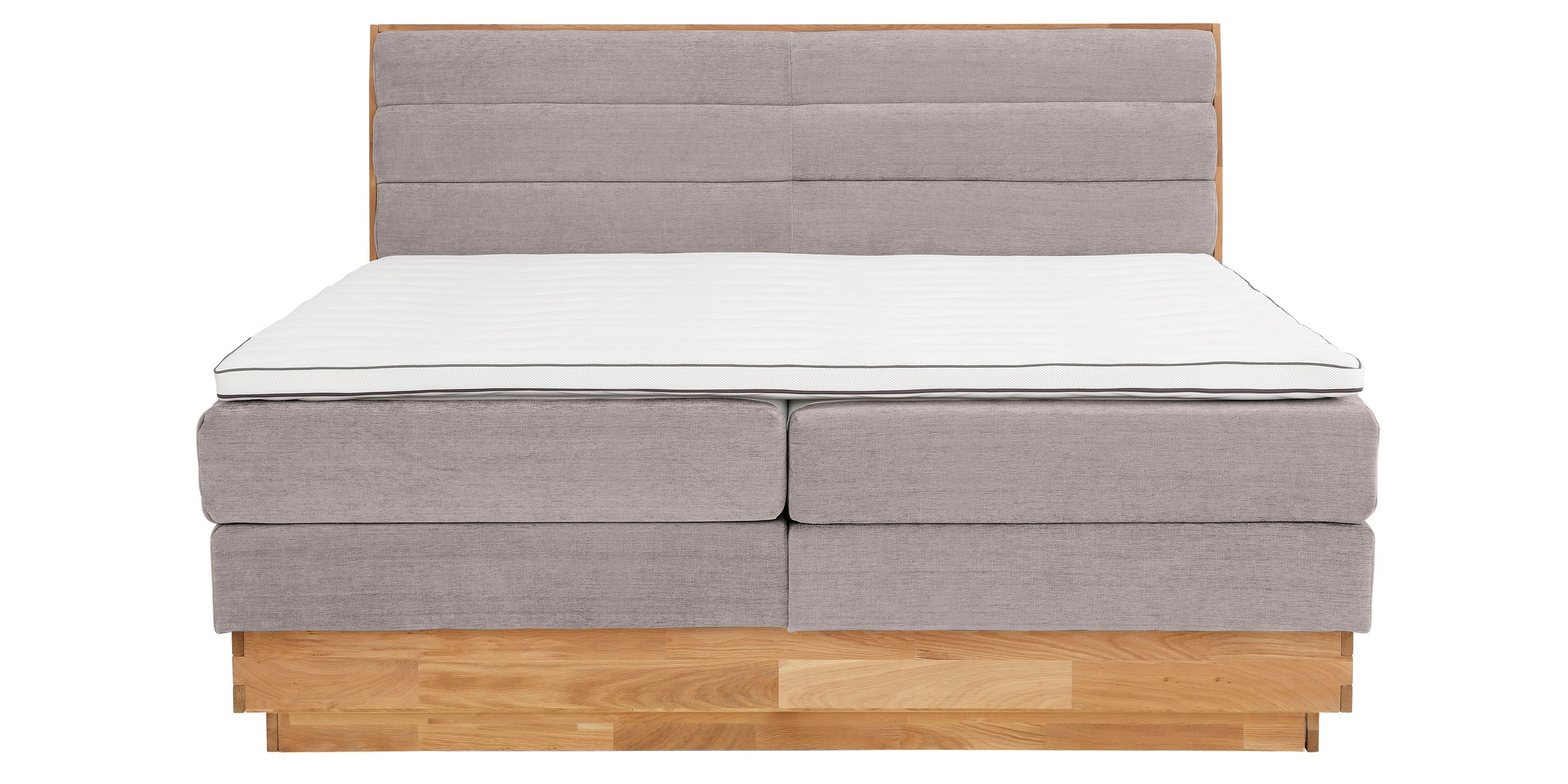OTTO products Boxspringbett »Jenna«, ohne LED-Beleuchtung, mit zertifizierten, recycelten Bezugsstoffen