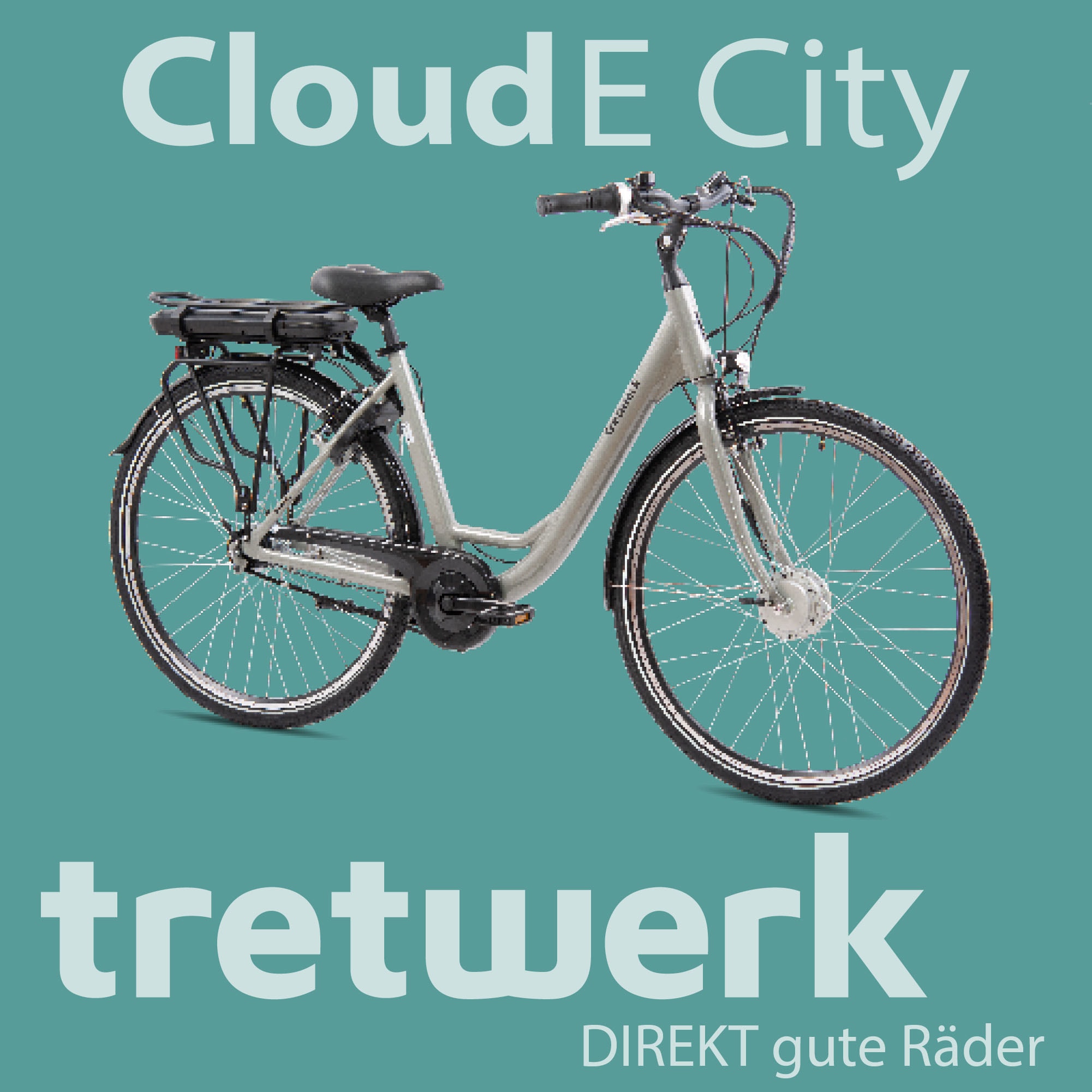 Tretwerk E-Bike »Cloud«, 7 Gang, Shimano, Frontmotor 250 W, (im Retro-Stil), Pedelec, Elektrofahrrad für Damen u. Herren