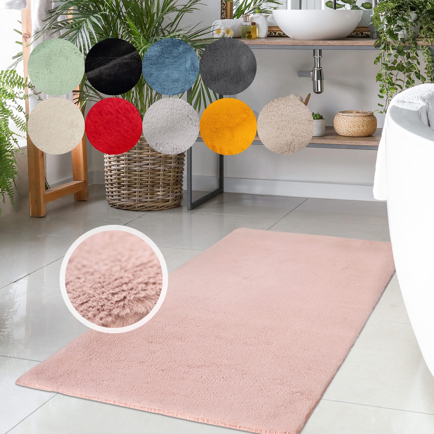 Carpet City Badematte »Topia Mats, Badteppich uni«, rutschhemmend beschicht günstig online kaufen