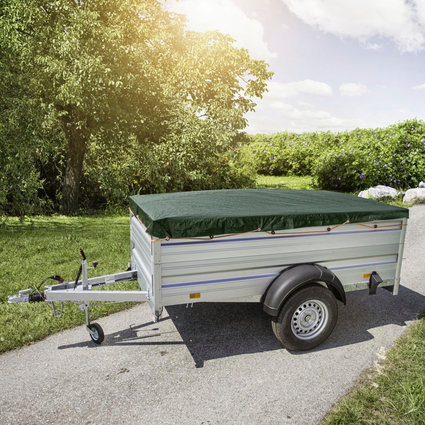 Windhager Schutzplane »MEDIUM«, LxB: 8x6 m, aus robustem HDPE Gewebe, reißfest und widerstandsfähig