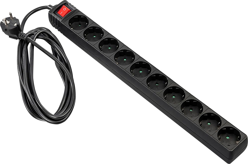 Hama Steckdosenleiste »Steckdosenleiste 10-fach, 2-poliger Schalter, Schwarz, 3 m«,... kaufen