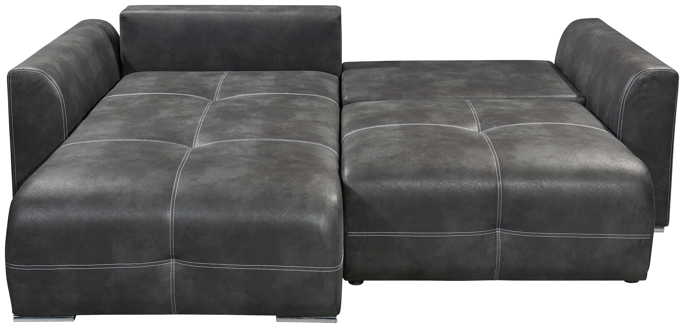 ED EXCITING DESIGN Ecksofa »Dolan L-Form« mit Bettfunktion, Bettkasten & 2 Zierkissen