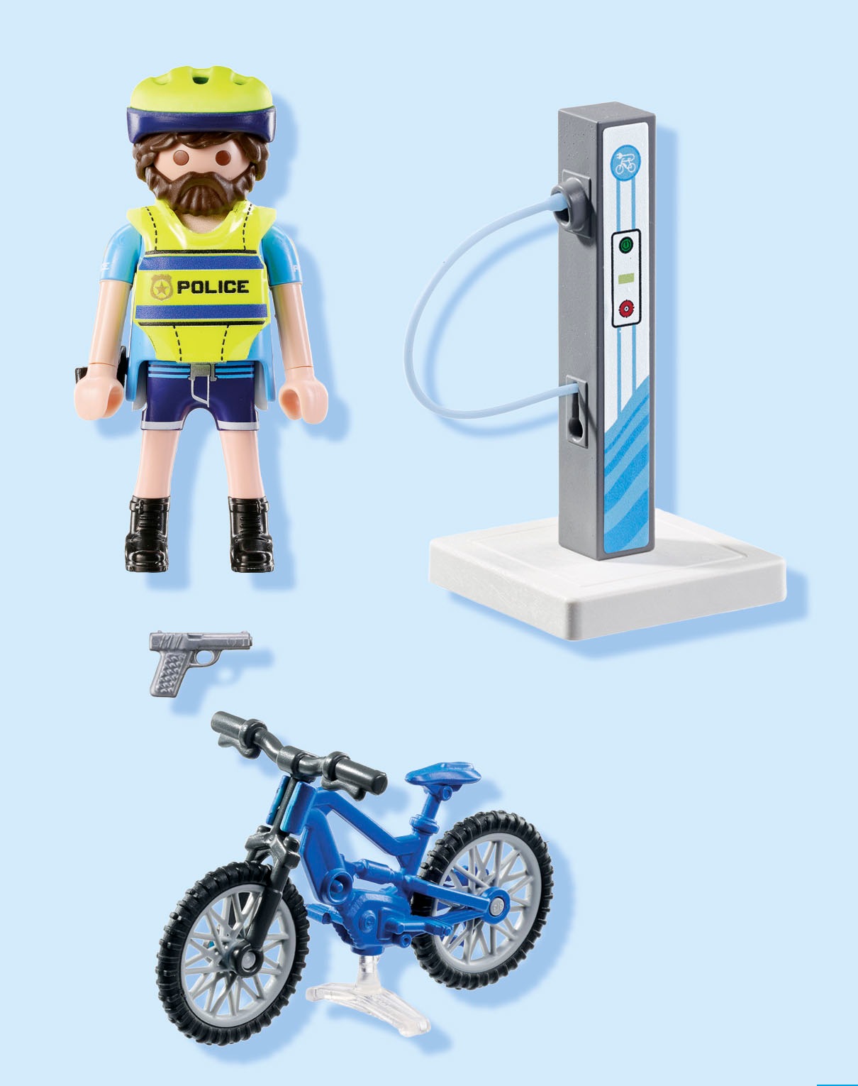 Playmobil® Konstruktions-Spielset »Polizei Fahrradstreife (71732), Playmobil Action Heroes«, (15 St.), Made in Europe
