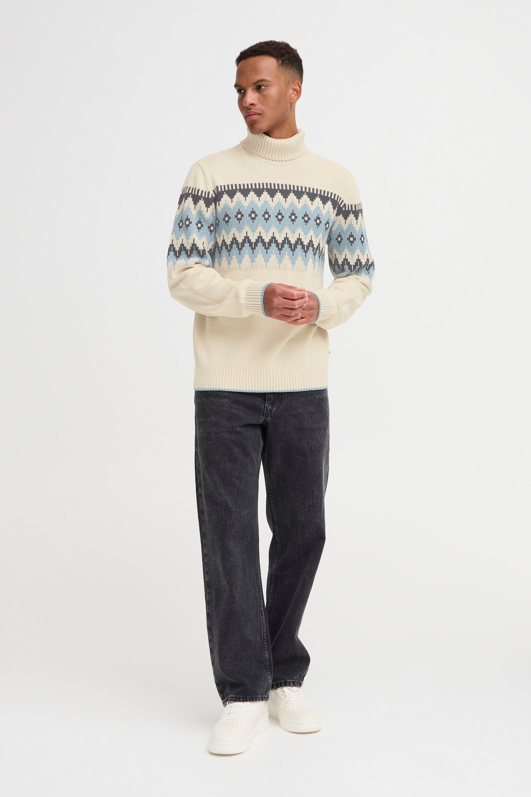 Blend Rollkragenpullover »BHBENJI JACQ KNIT« im tollen Jacquardmuster