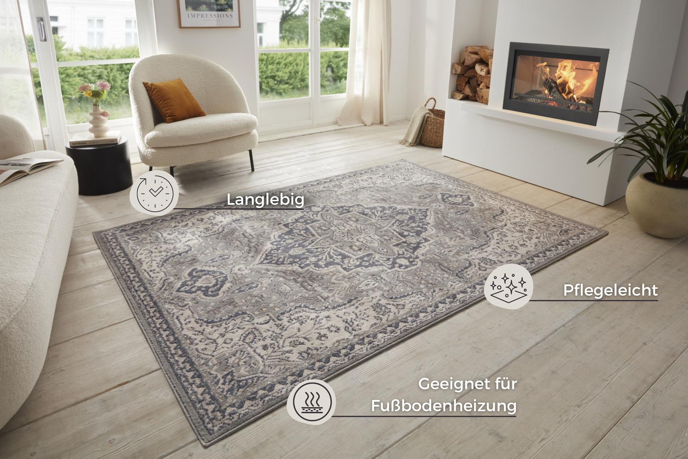 HANSE Home Teppich »Orken«, rechteckig, 8 mm Höhe, Kurzflor, Läufer, Orient günstig online kaufen