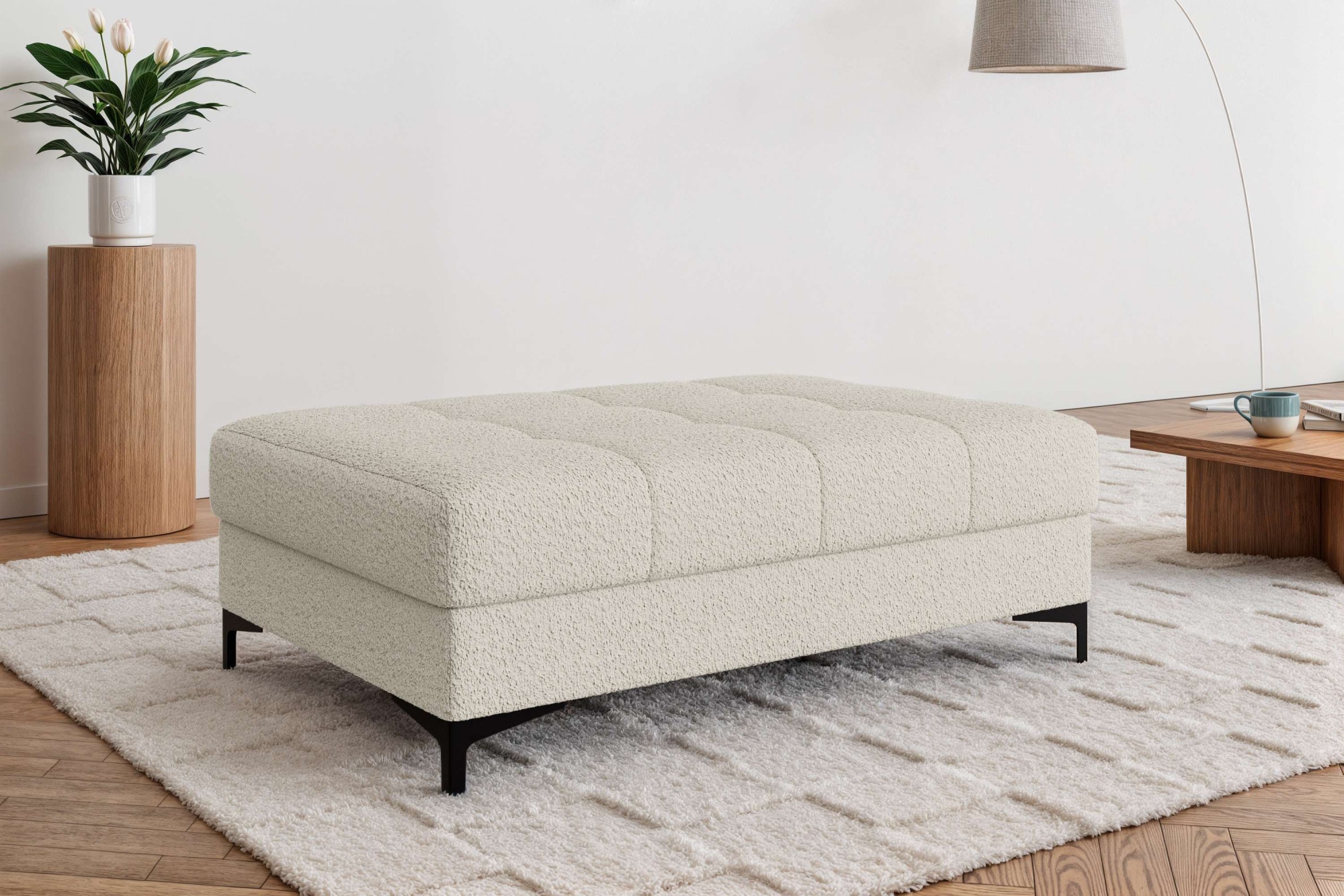 OTTO home Polsterhocker »LEEVKE Sitzhocker passend zum Sofa, Breite 115 cm« günstig online kaufen