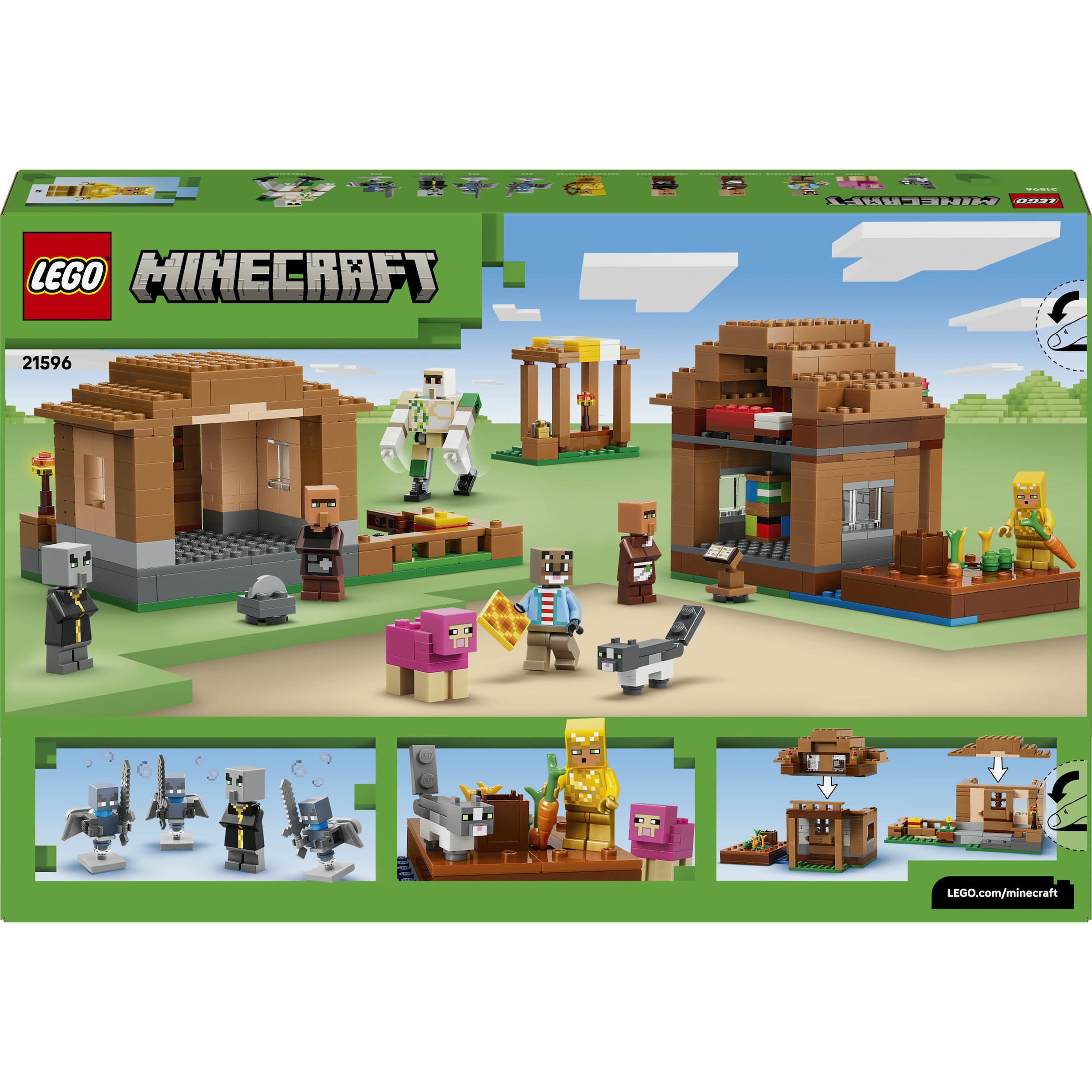 LEGO® Konstruktionsspielsteine »Angriff des Magiers auf das Dorf (21596), LEGO Minecraft« Made in Europe