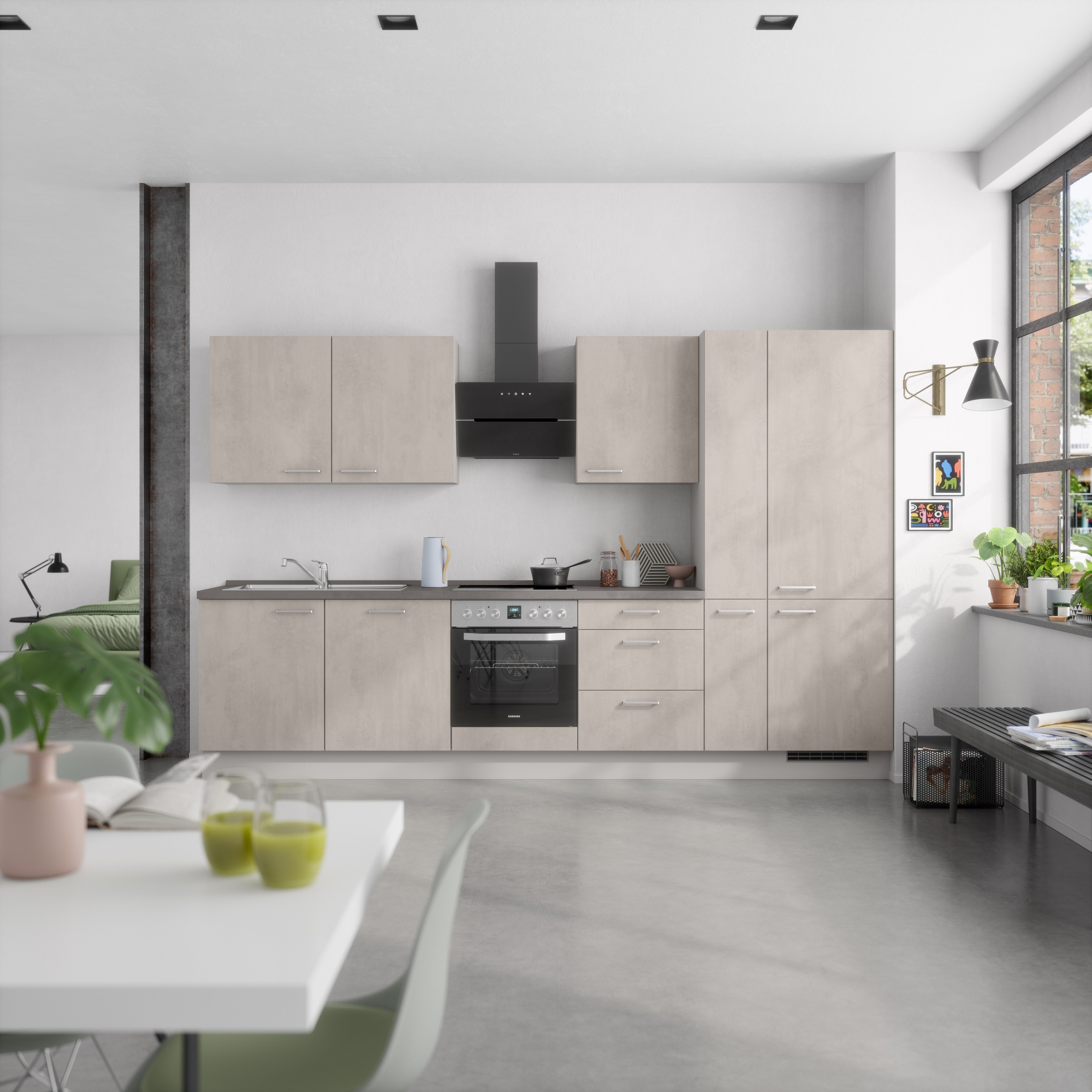 nobilia® Küchenzeile »"Riva II"« vormontiert, Ausrichtung wählbar, Breite 3 günstig online kaufen