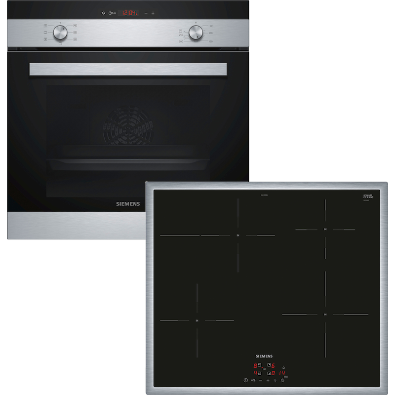 SIEMENS Backofen-Set iQ100 »HB113FBS1« mit Teleskopauszug nachrüstbar Edelstahl Teleskopauszug nachrüstbar